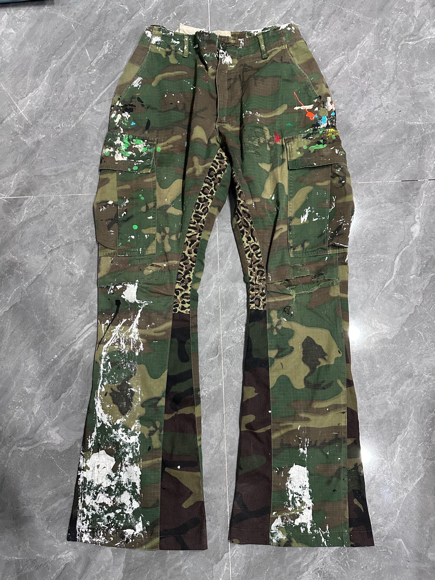 Gallery Dept Camo Leopard Flared Jeans