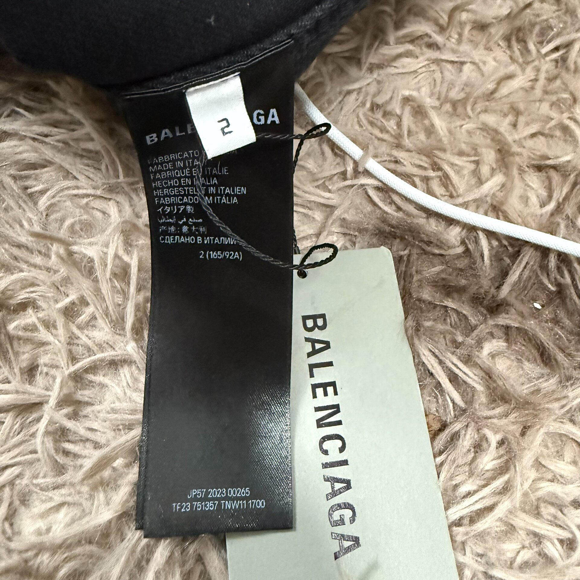 Balenciaga Valentine Denim Jacket — detail
