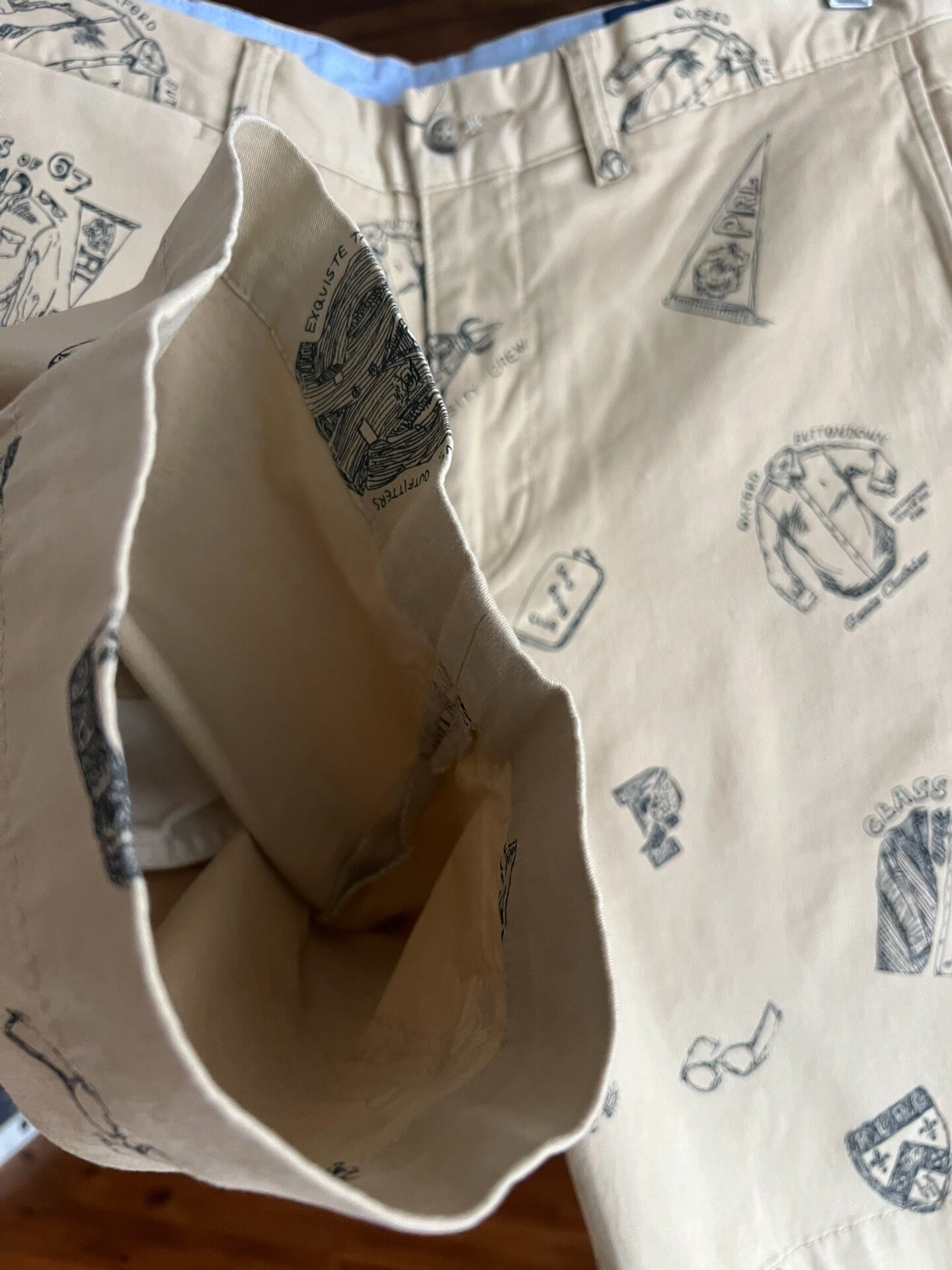 Polo Ralph Lauren Beige Print Shorts — back