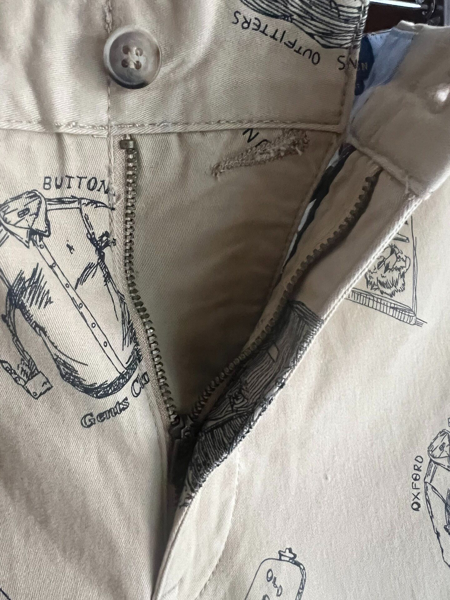 Polo Ralph Lauren Beige Print Shorts — label