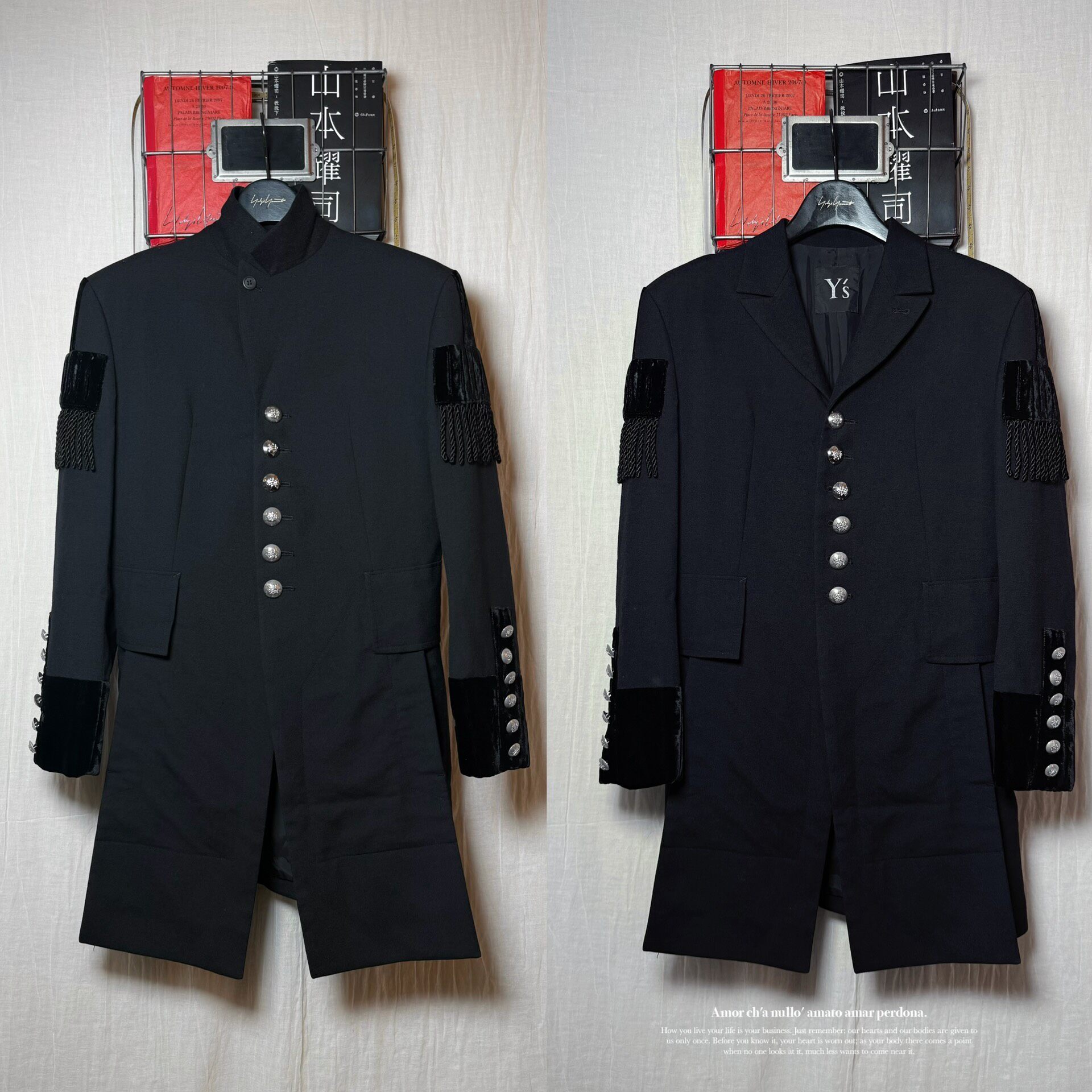 Yohji Yamamoto Archive Velvet Coat — front