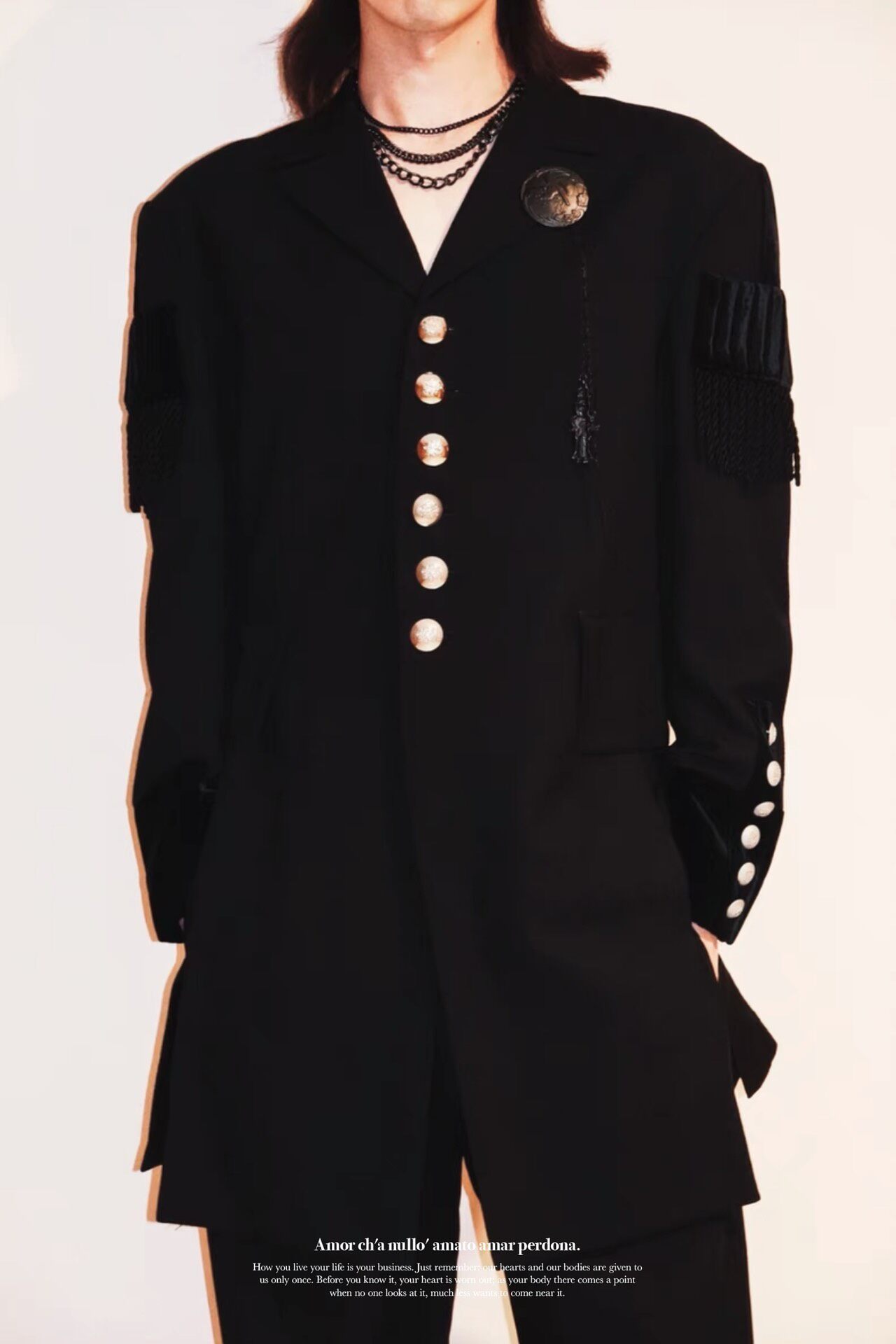 Yohji Yamamoto Archive Velvet Coat — detail