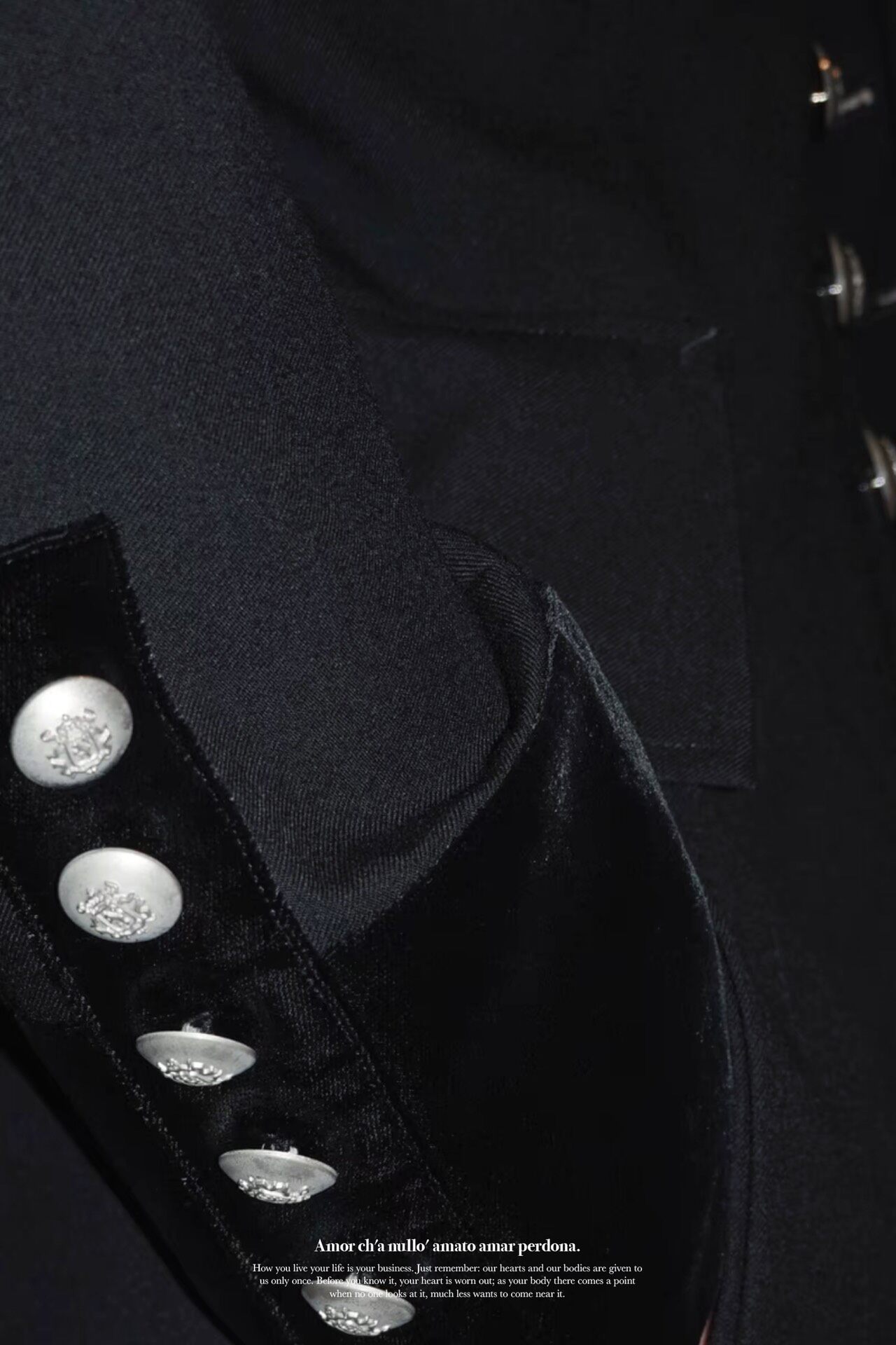 Yohji Yamamoto Archive Velvet Coat — label