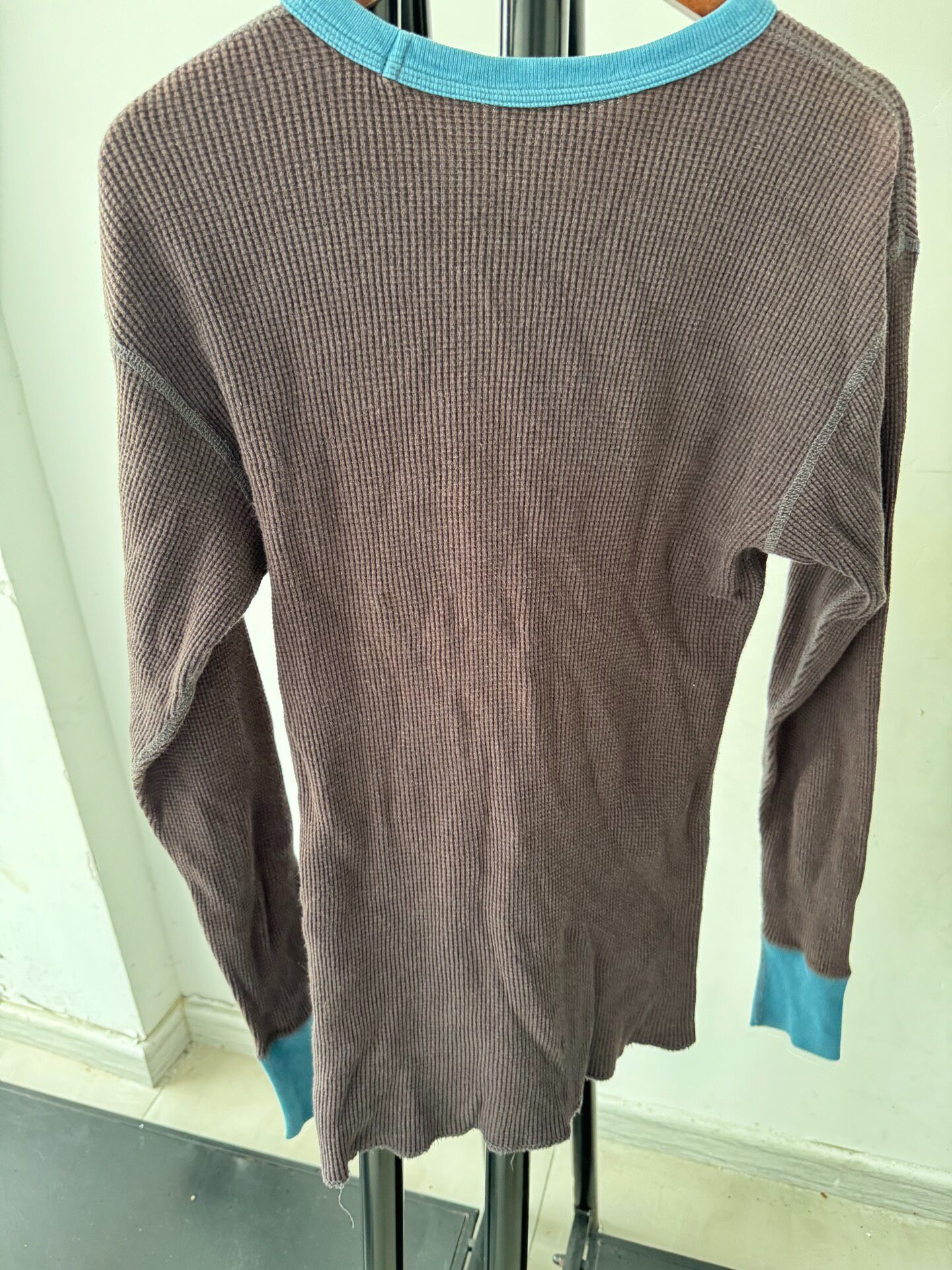 Freewheelers Brown Waffle-Knit Long-Sleeve T-Shirt — back