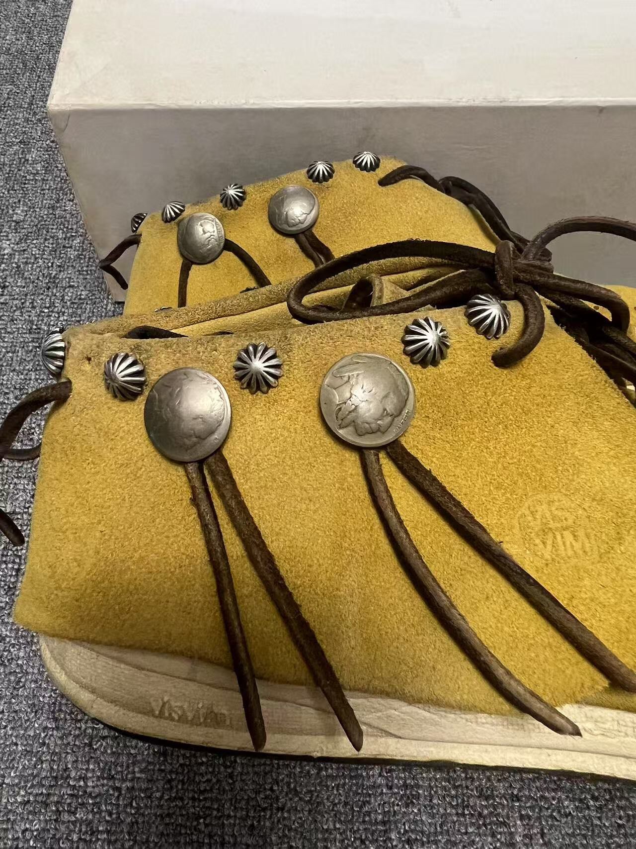 Visvim FBT 925 Silver Shoes — front