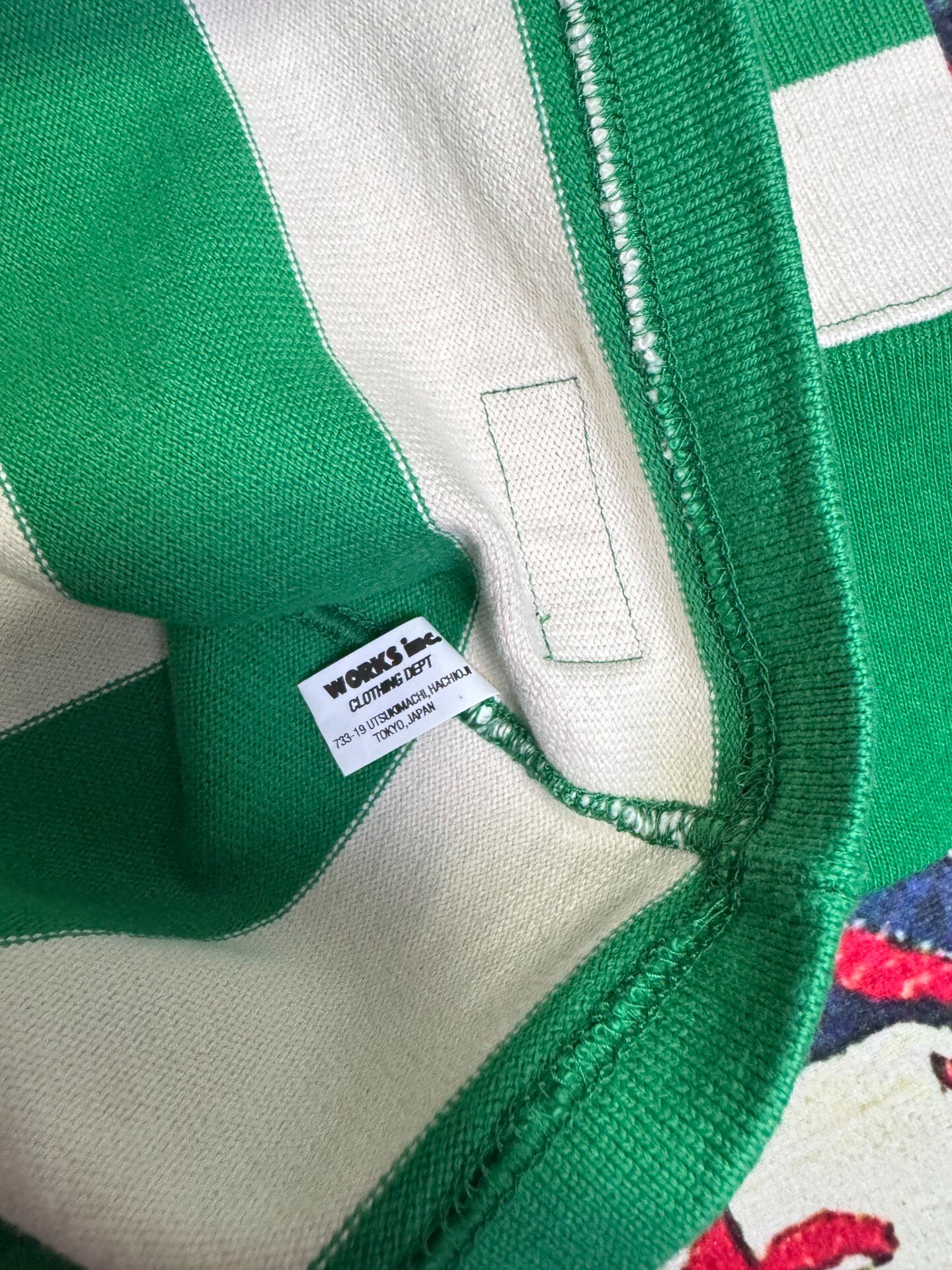 Iron Heart Green Striped Long-Sleeve T-Shirt — detail