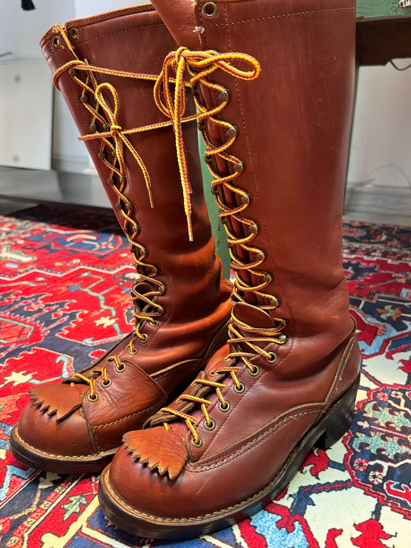 Wesco Lineman 18-Hole Vintage Boots