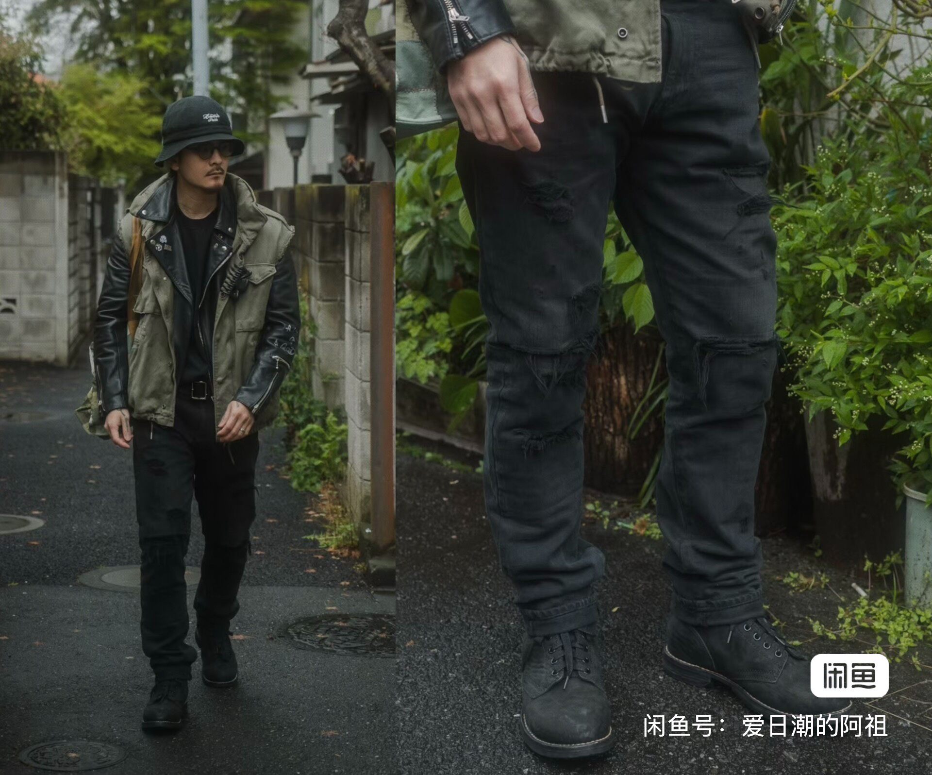 Visvim ICT Social Sculpture 03 Black Denim — front