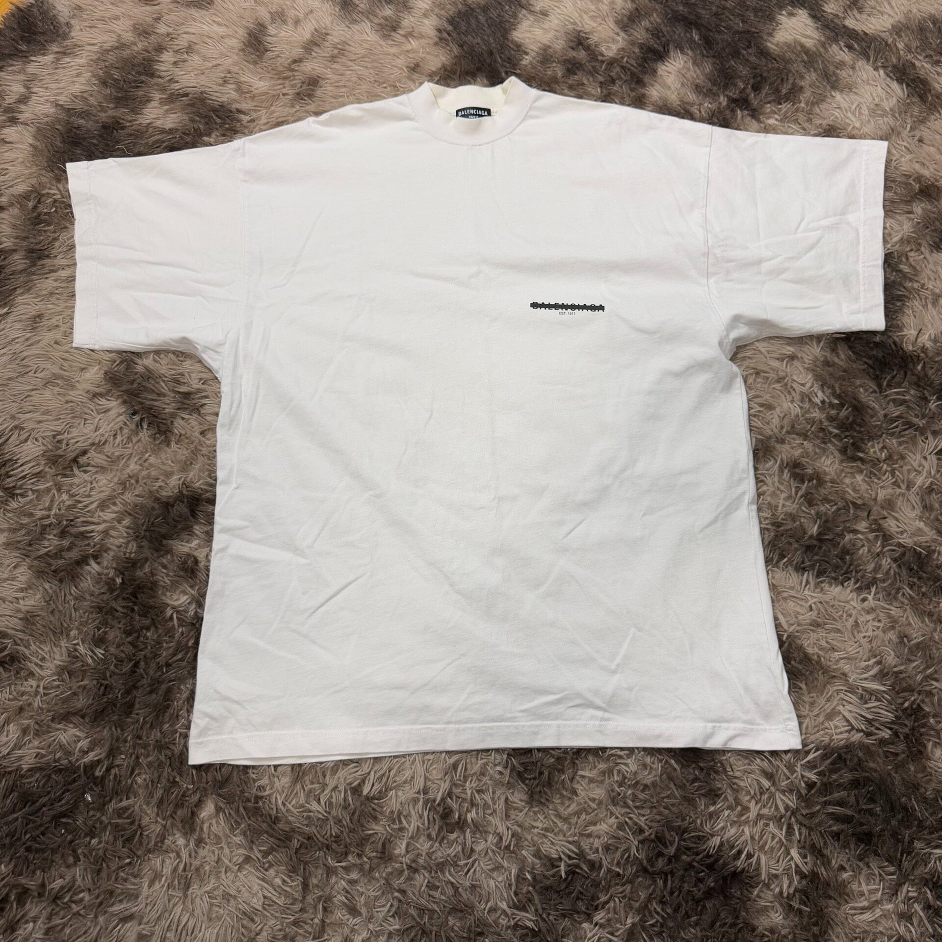 Balenciaga White Short-Sleeve T-Shirt