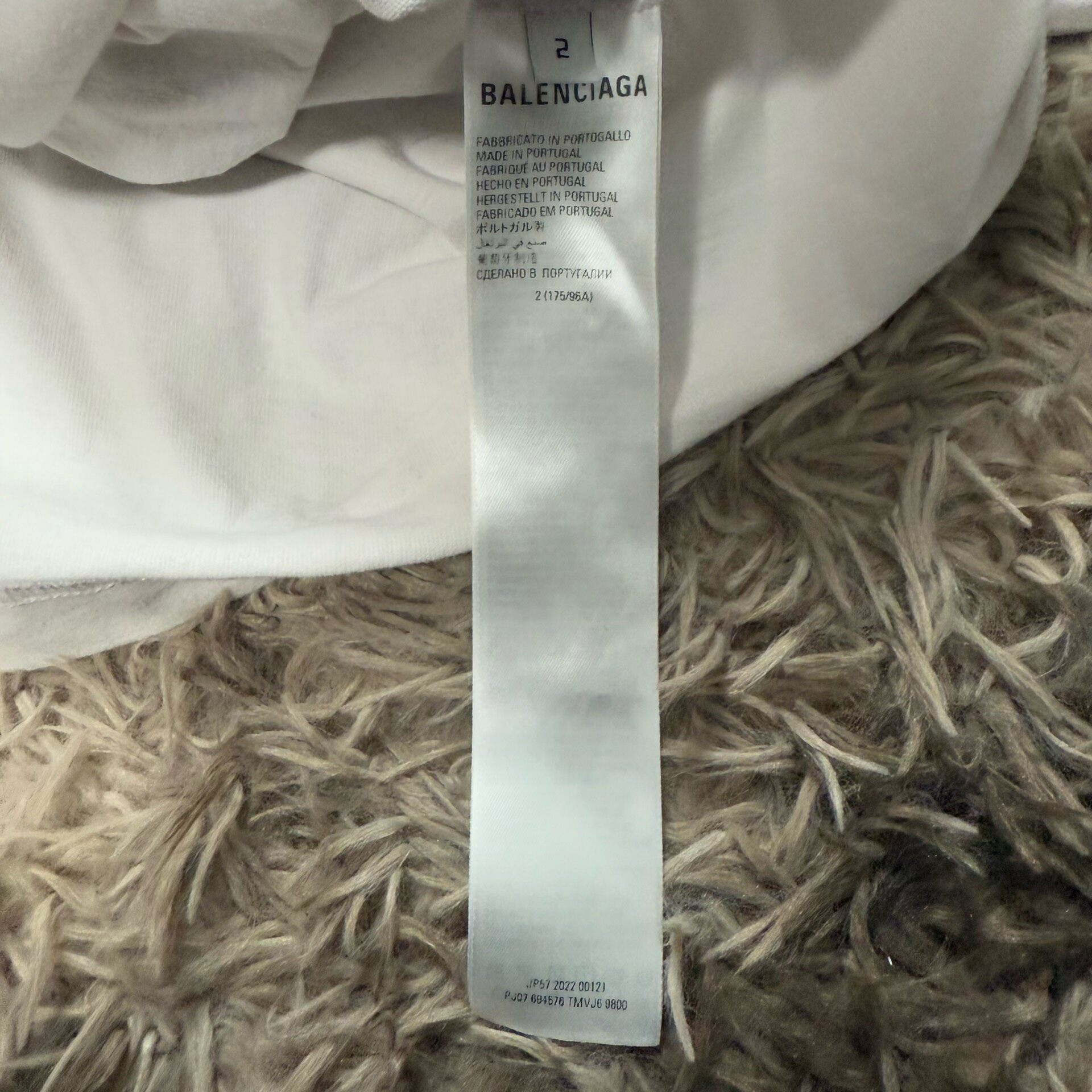 Balenciaga White Short-Sleeve T-Shirt — back