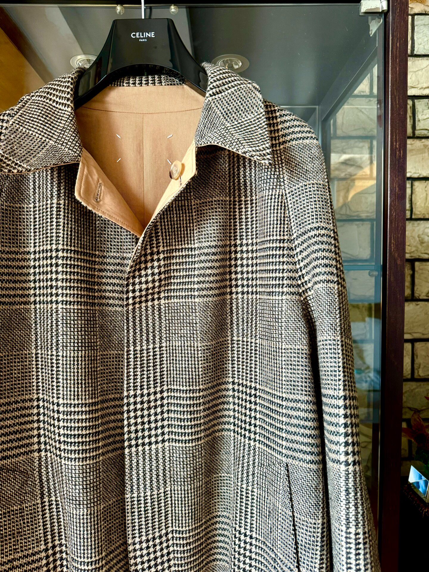 Maison Margiela Reversible Houndstooth Coat — front