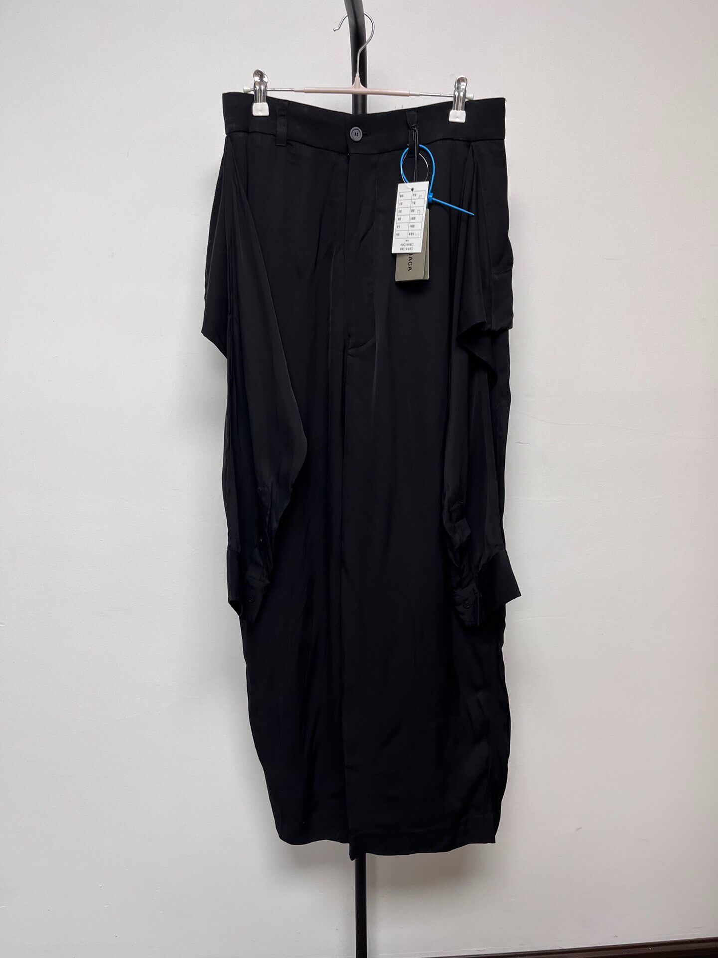 Balenciaga Men's Loose Shirt-Panel Pants