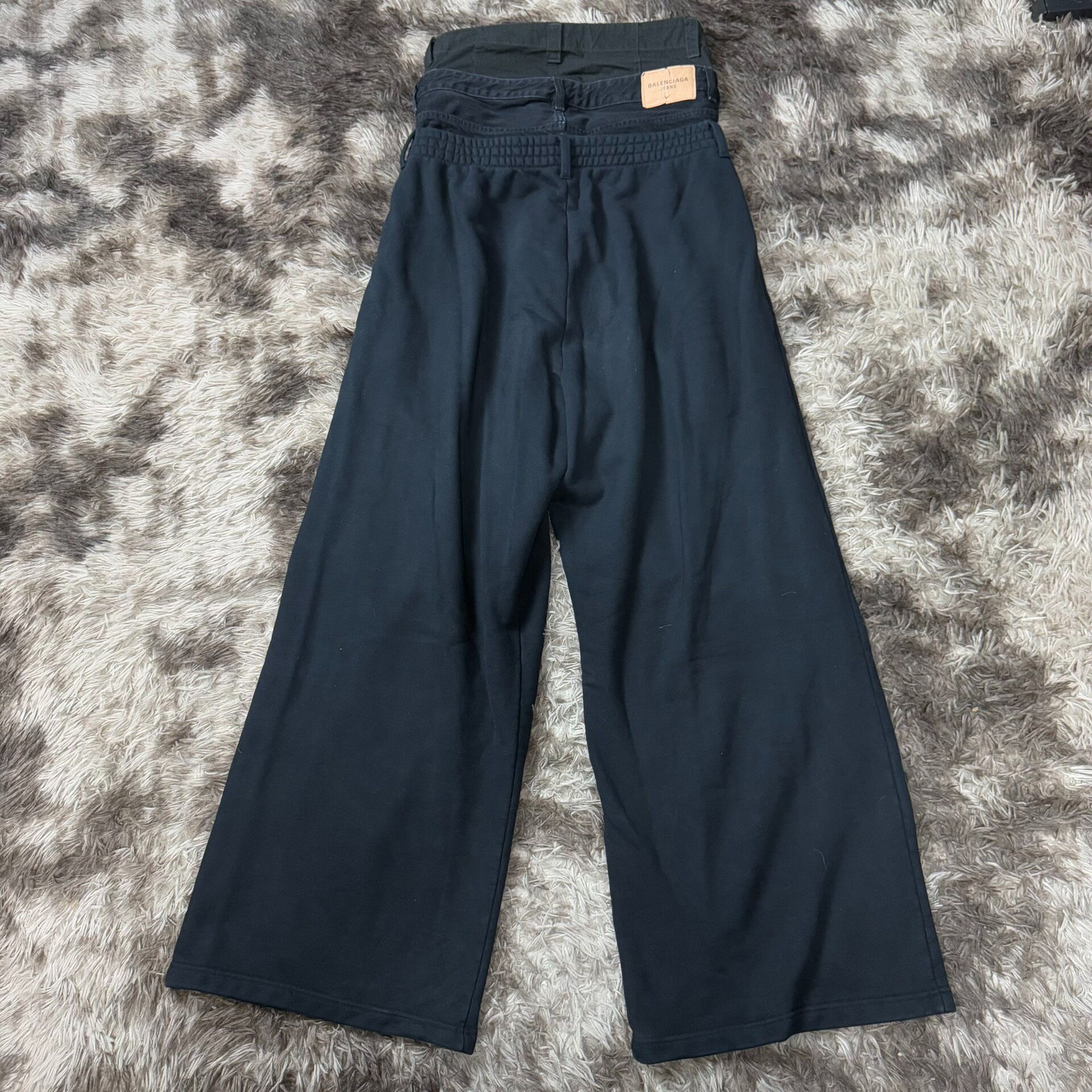 Balenciaga FW24 Three-Waistband Pants — detail