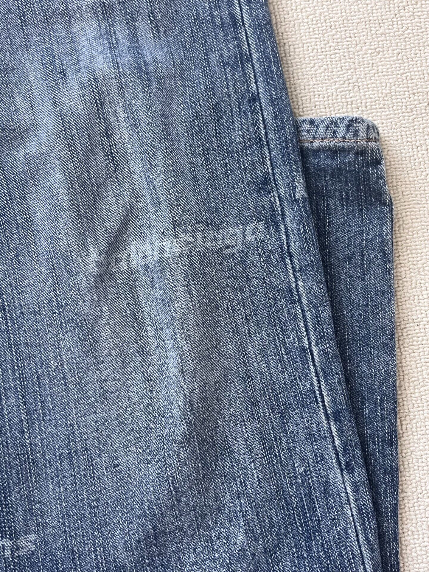 Balenciaga Blue Straight-Fit Jeans — detail