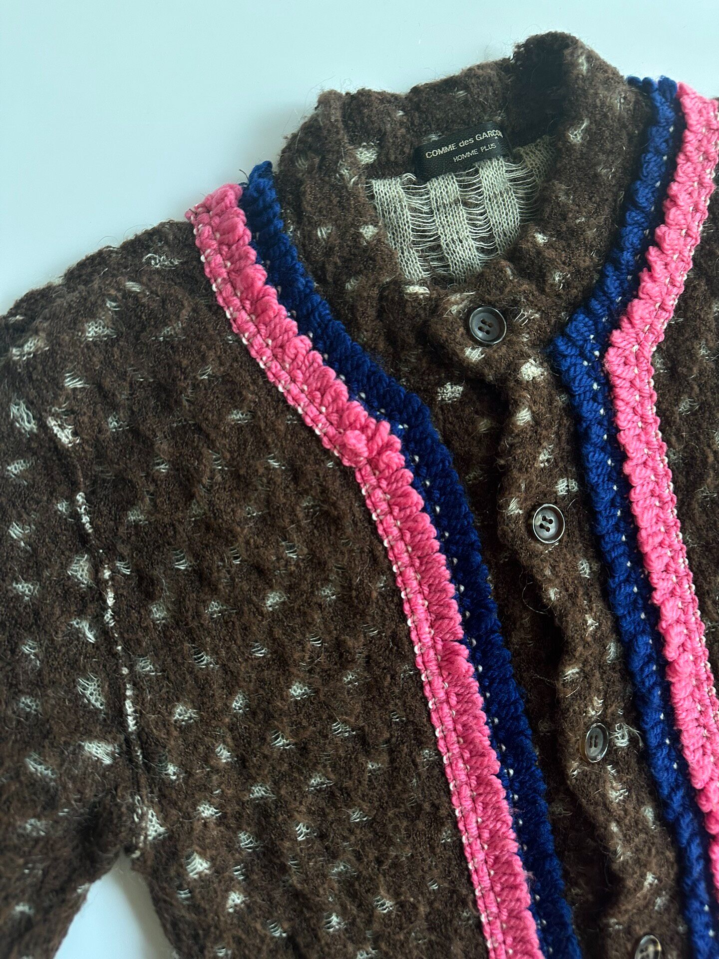 Comme des Garcons Homme Plus Knit Cardigan — detail