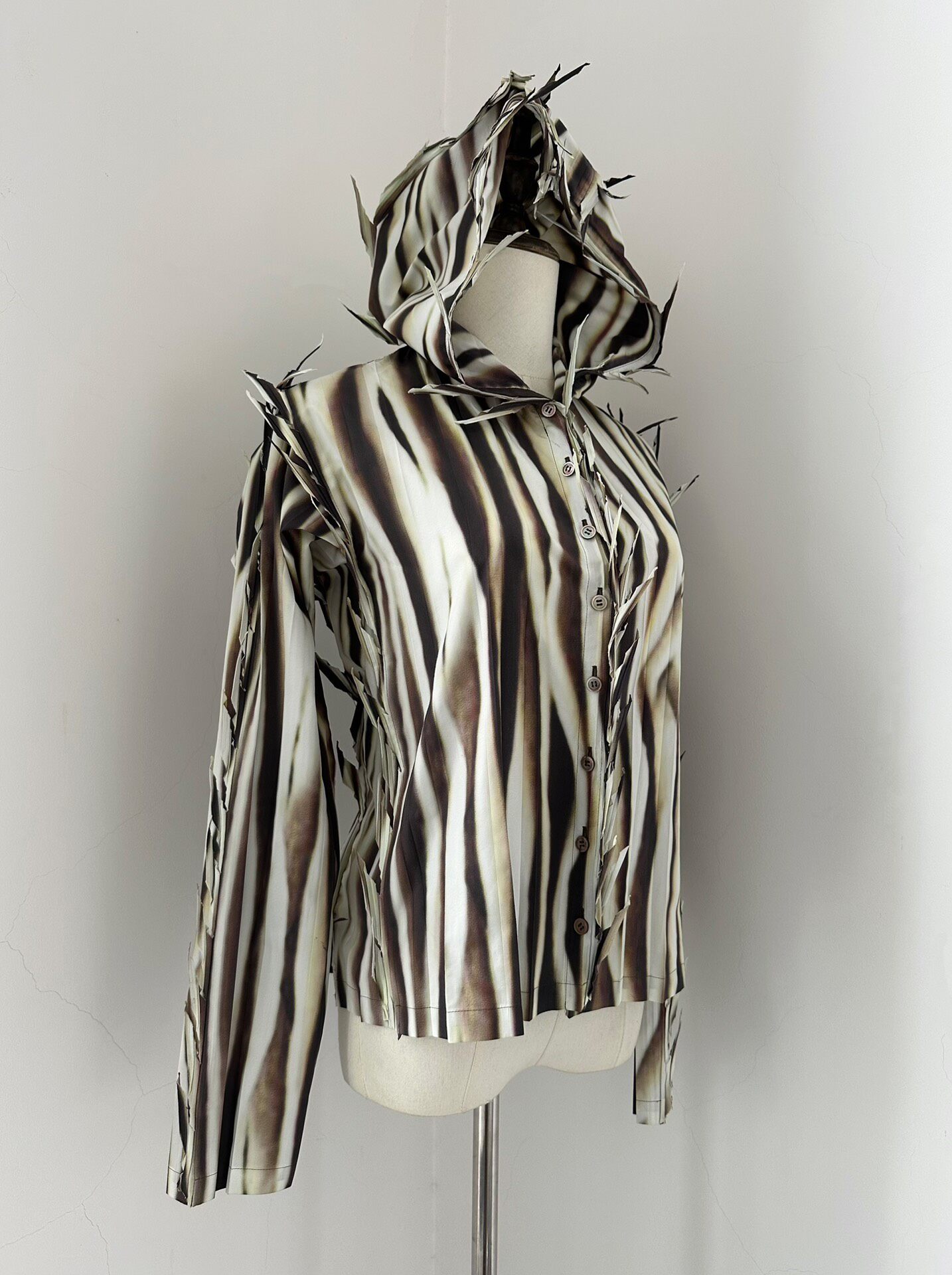 Issey Miyake 2007 Runway Hooded Shirt — front