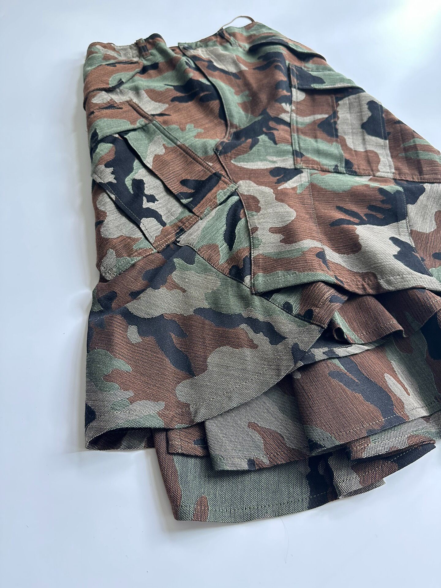 Junya Watanabe 10AW Camo Cargo Skirt — label