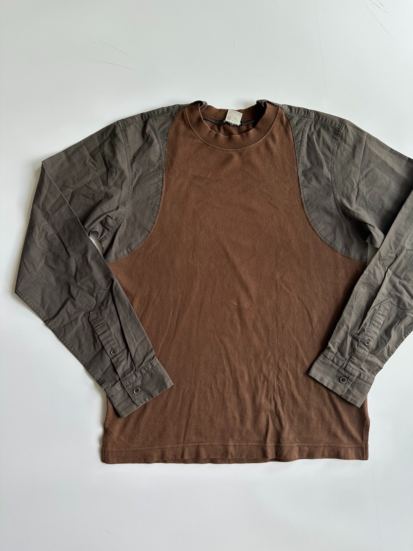 Issey Miyake Mixed Fabric Long Sleeve Top