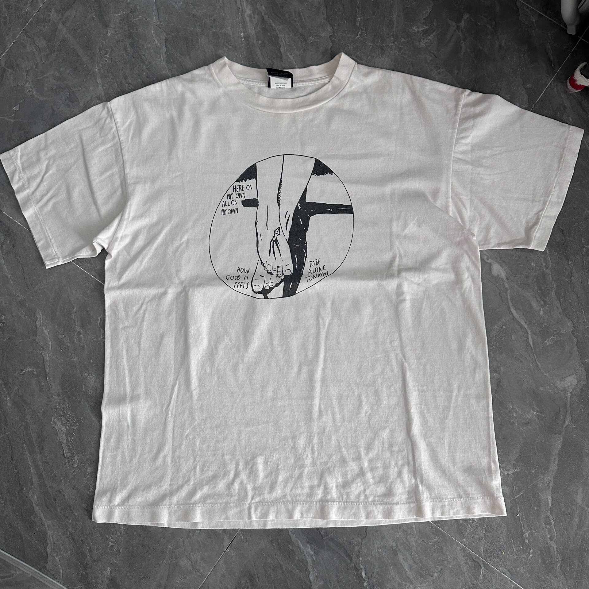 Saint Michael God Feet Graphic White Tee