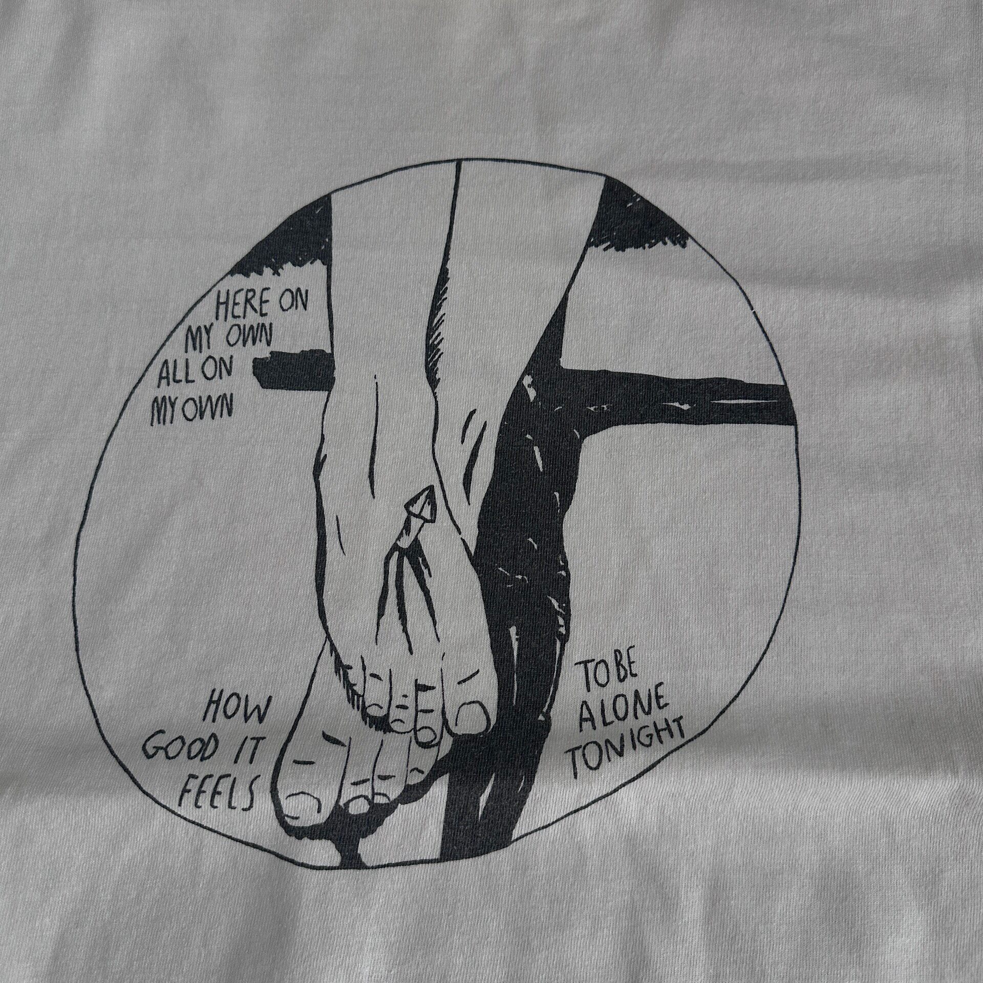 Saint Michael God Feet Graphic White Tee — detail