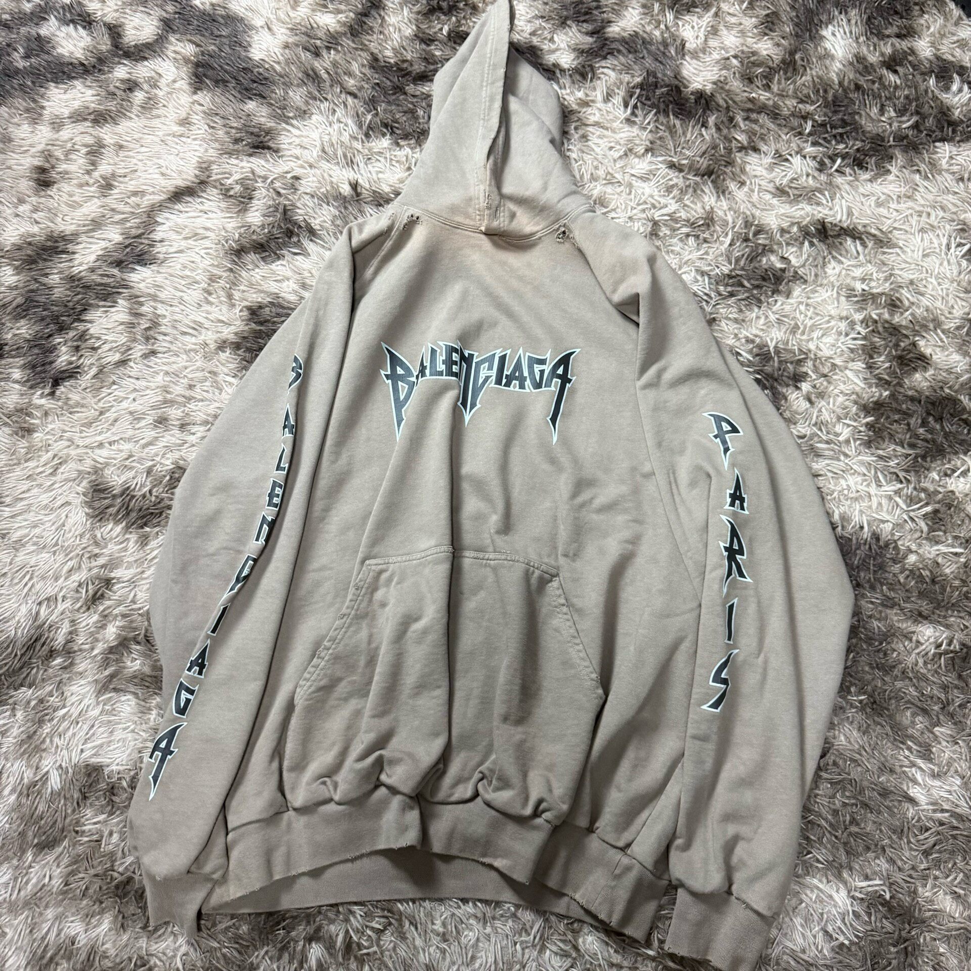 Balenciaga Distressed Lightning Hoodie