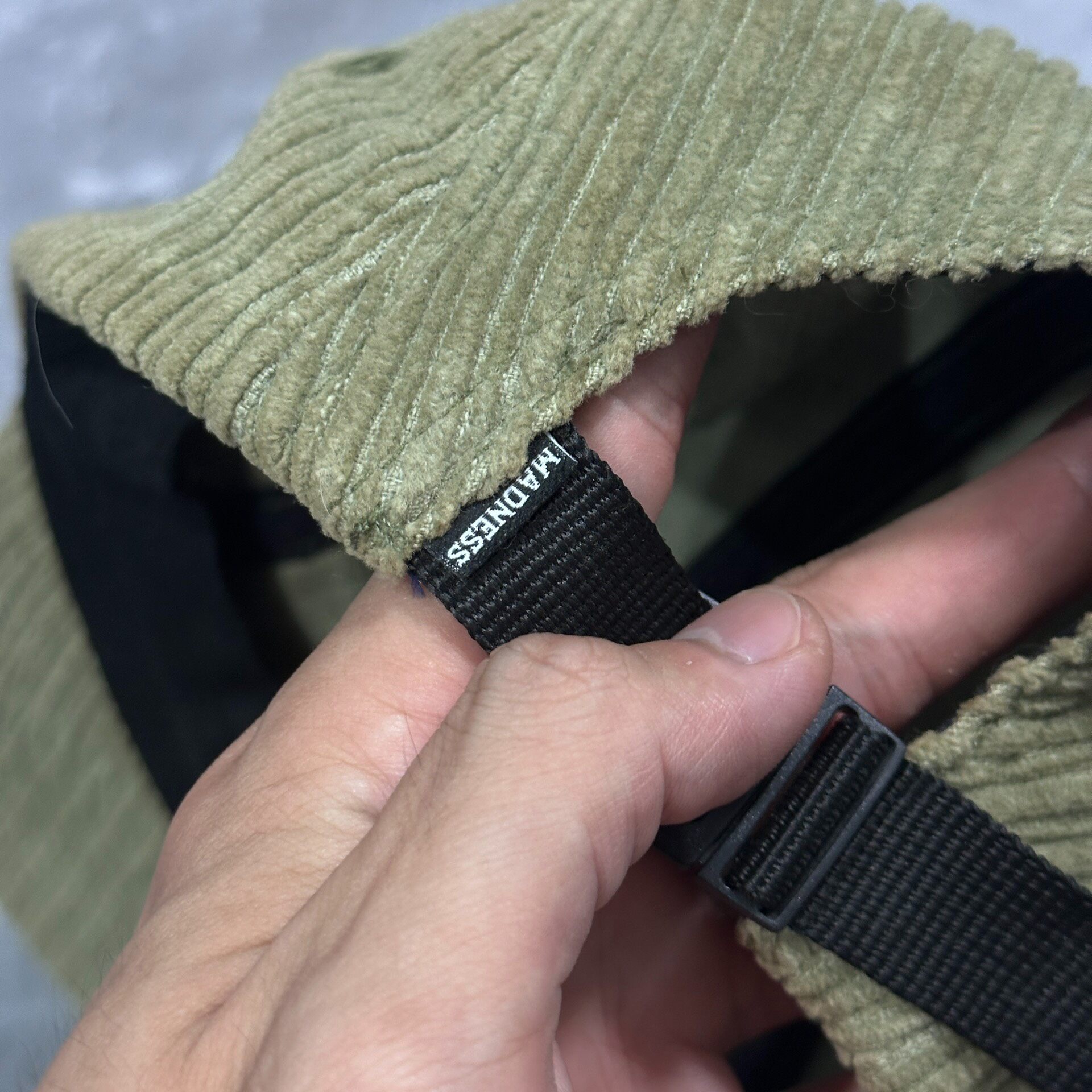 Madness MDNS Olive Corduroy Baseball Cap — back
