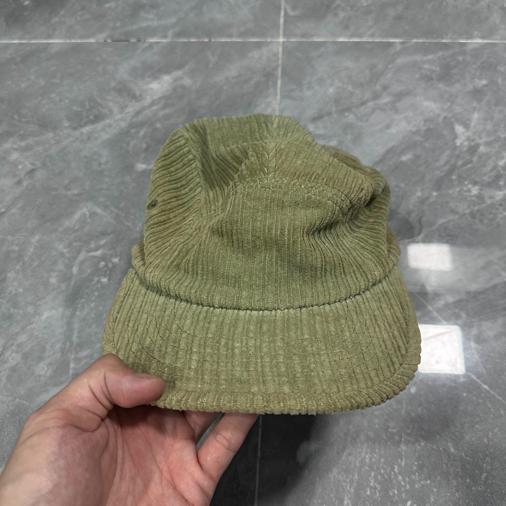 Madness MDNS Olive Corduroy Baseball Cap — front