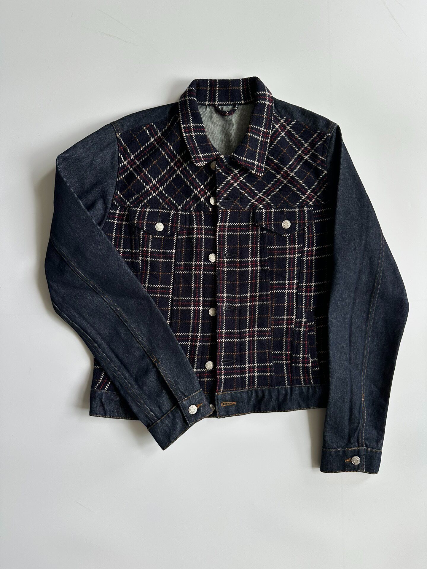 Dries Van Noten Plaid Denim Jacket — front