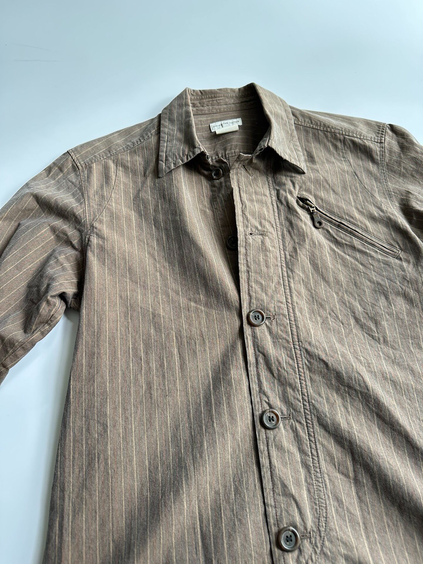 Dries Van Noten Pinstripe Shirt-Jacket — detail