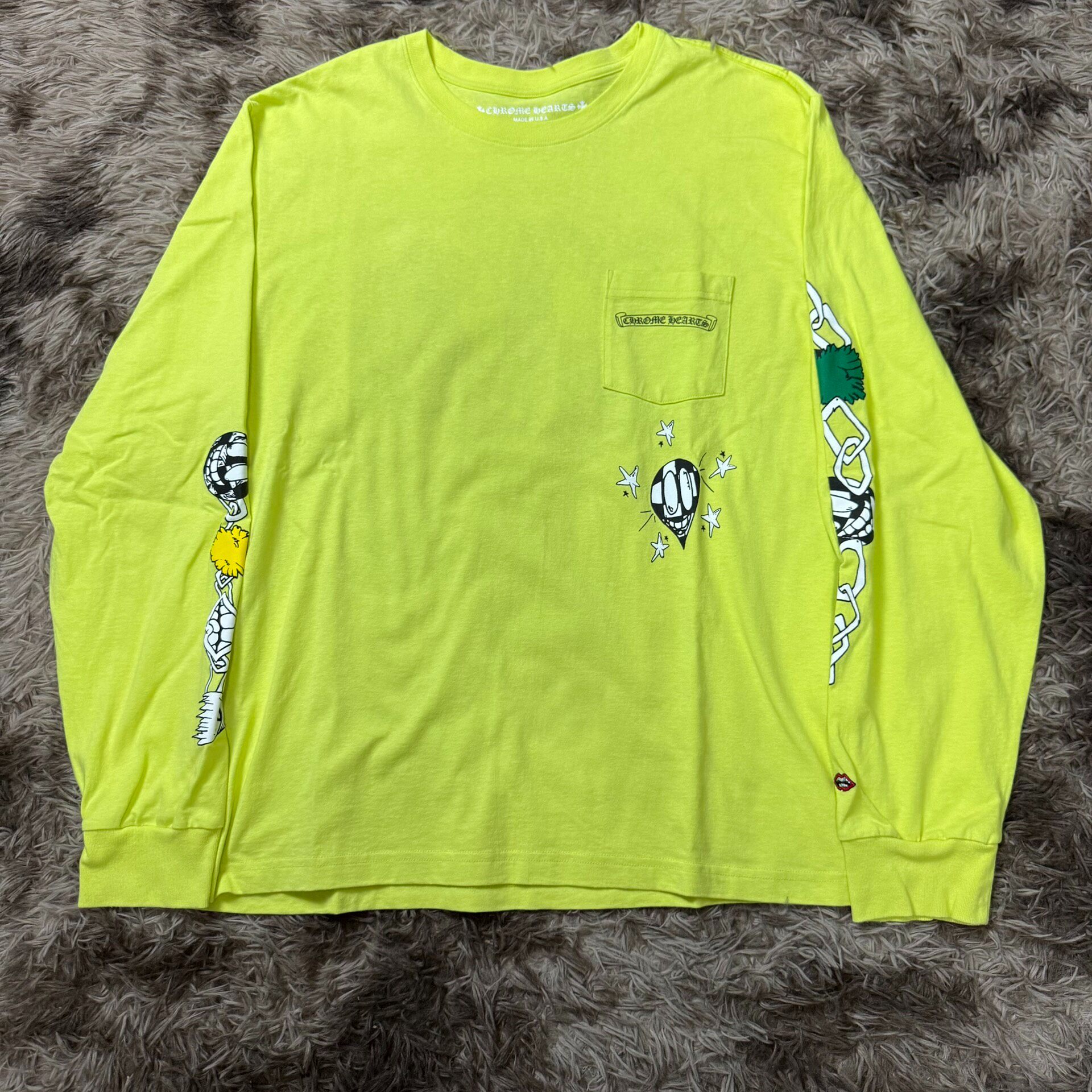 Chrome Hearts Neon Yellow Mattyboy Tee