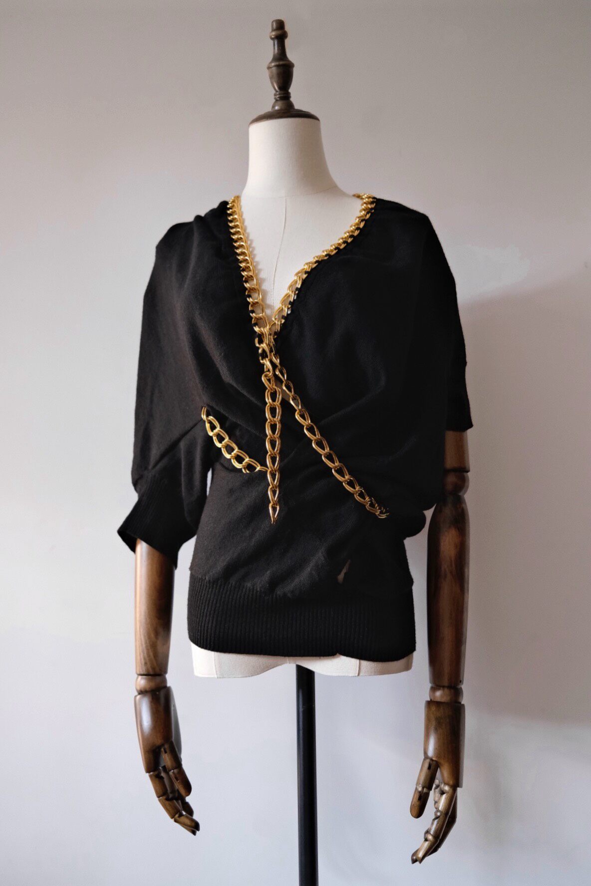 Junya Watanabe Wool Chain Mid-sleeve Top
