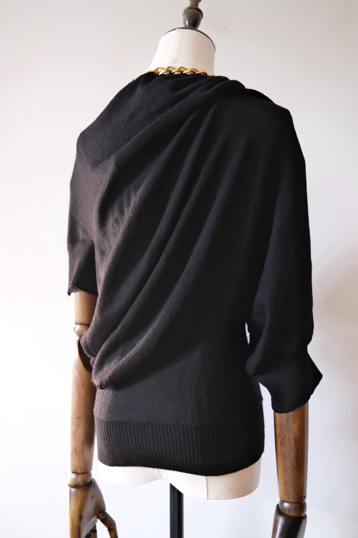 Junya Watanabe Wool Chain Mid-sleeve Top — back