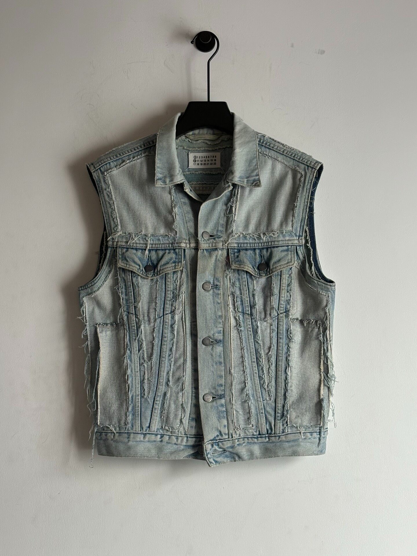 Maison Martin Margiela Reversed Denim Vest — detail
