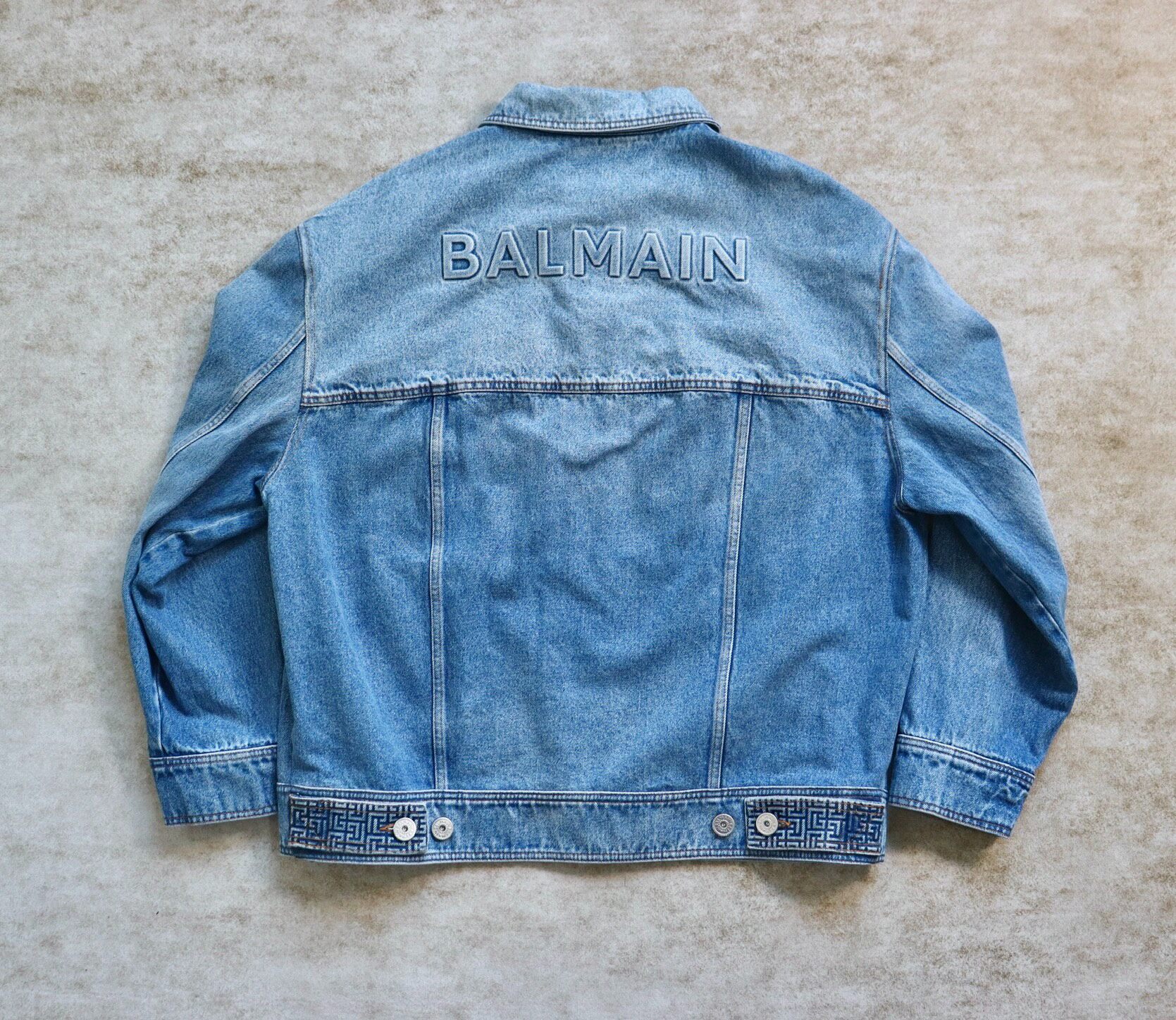Balmain 23ss Embossed Denim Jacket — front