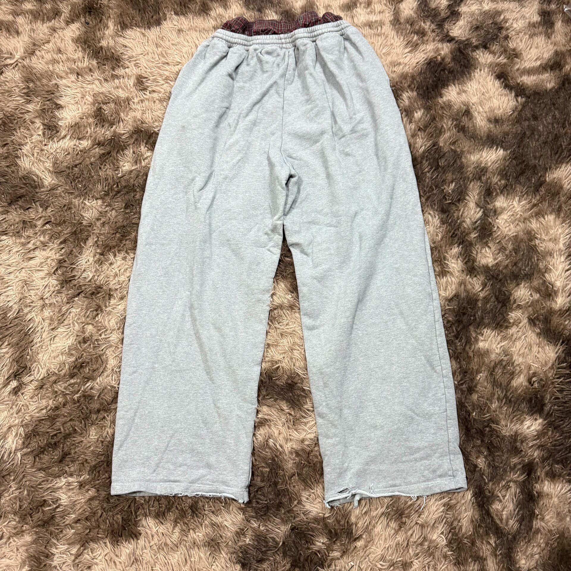 Balenciaga Double Waist Wide Leg Sweatpants — front