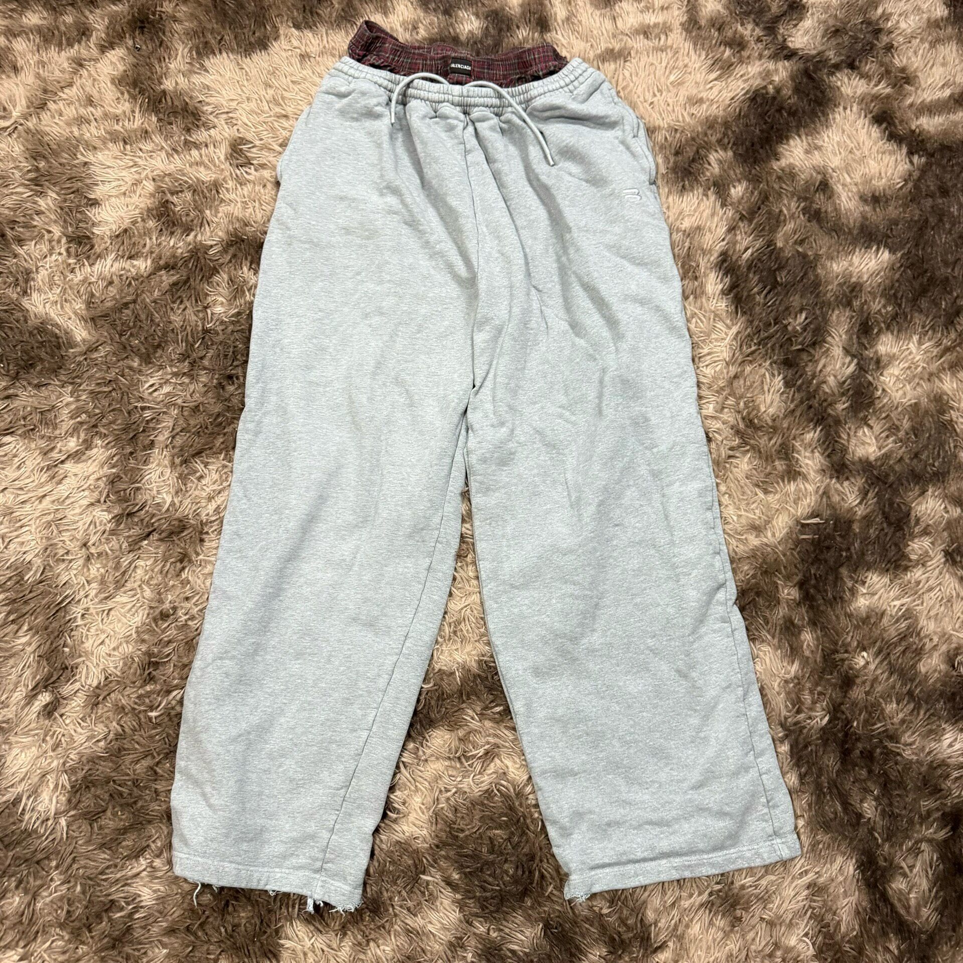 Balenciaga Double Waist Wide Leg Sweatpants