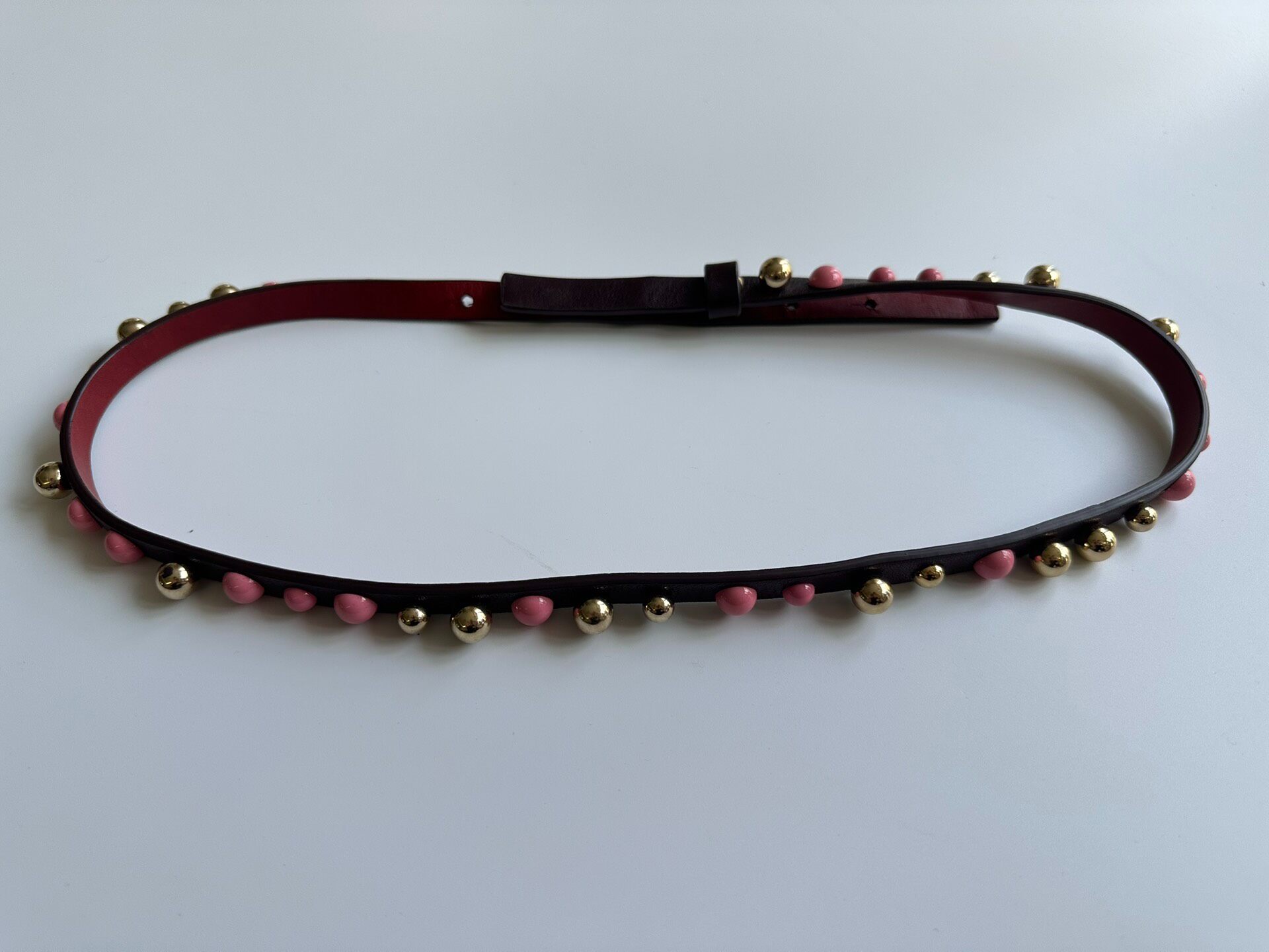 Dries Van Noten Studded Leather Belt — detail