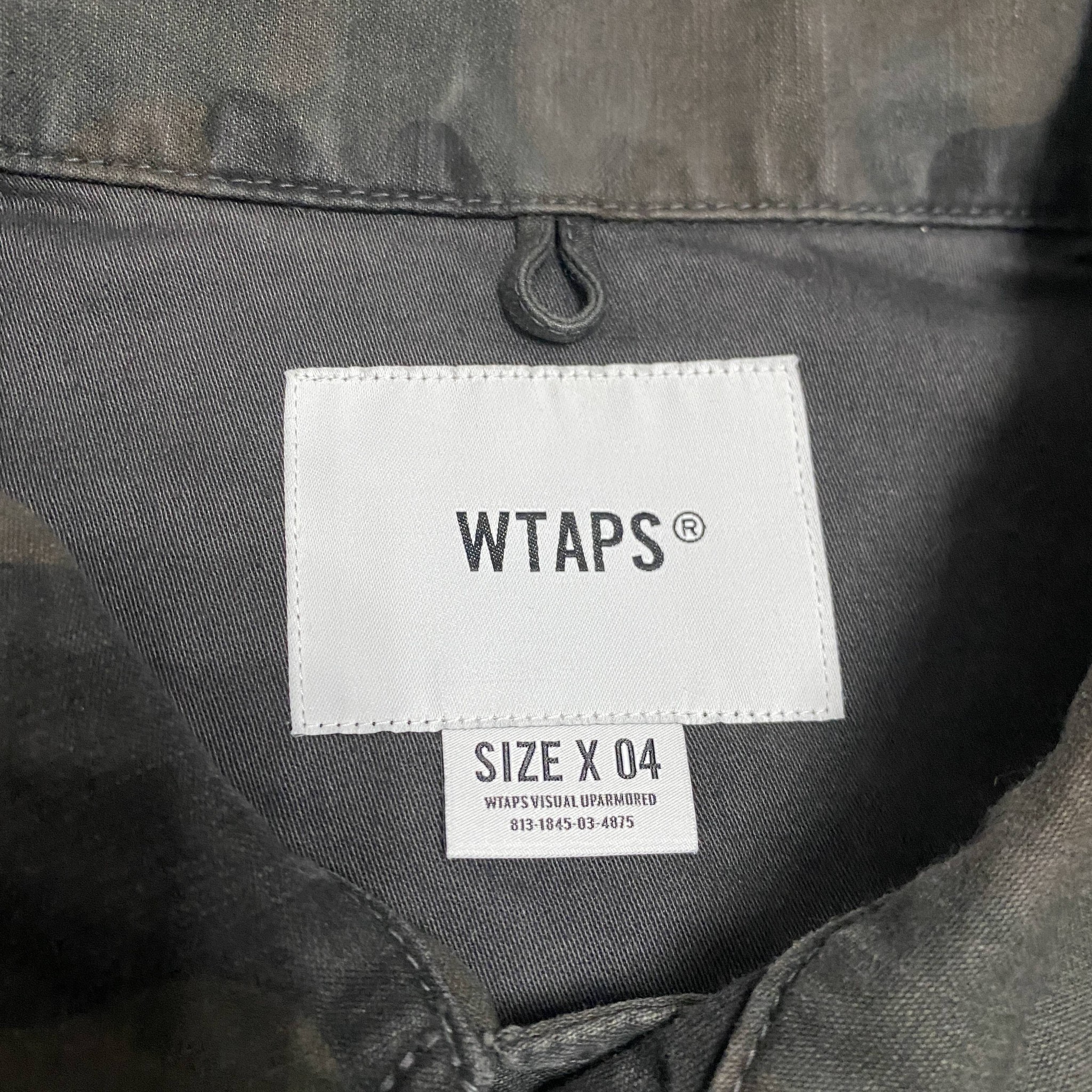 WTAPS 20SS Jungle Camo Four-Pocket Jacket — label
