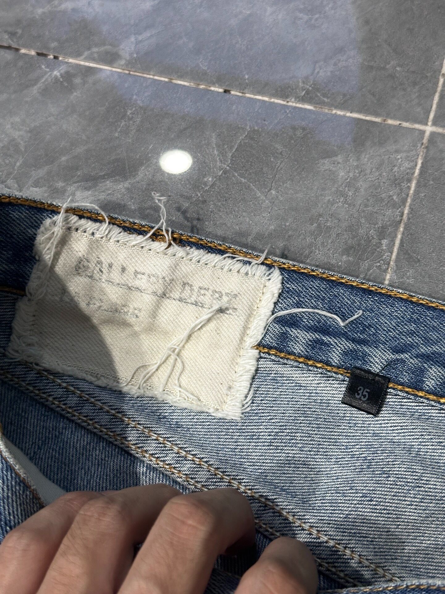 Gallery Dept Flared Denim Jeans — label