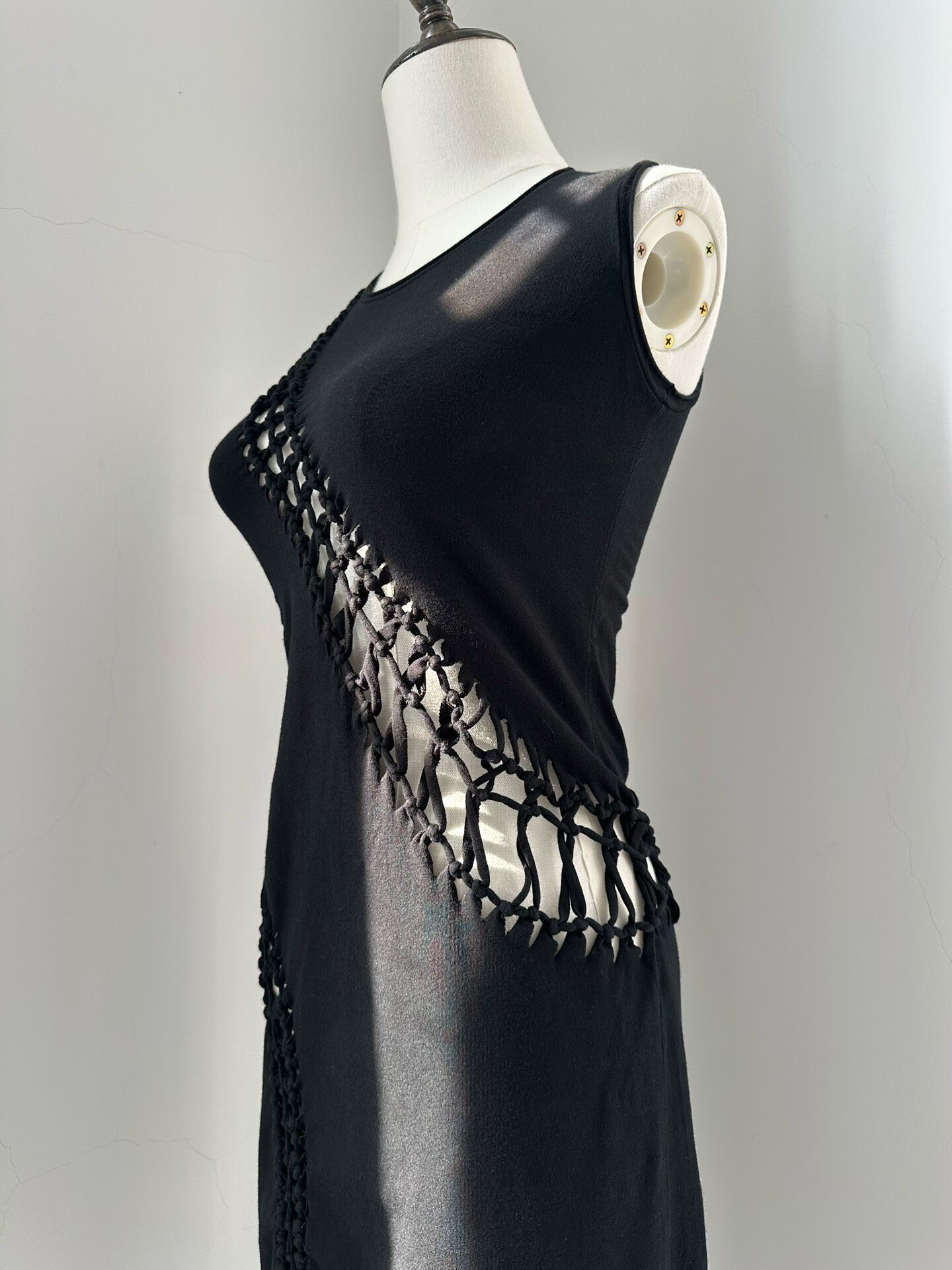 Jean Paul Gaultier Vintage Woven Cutout Dress — label