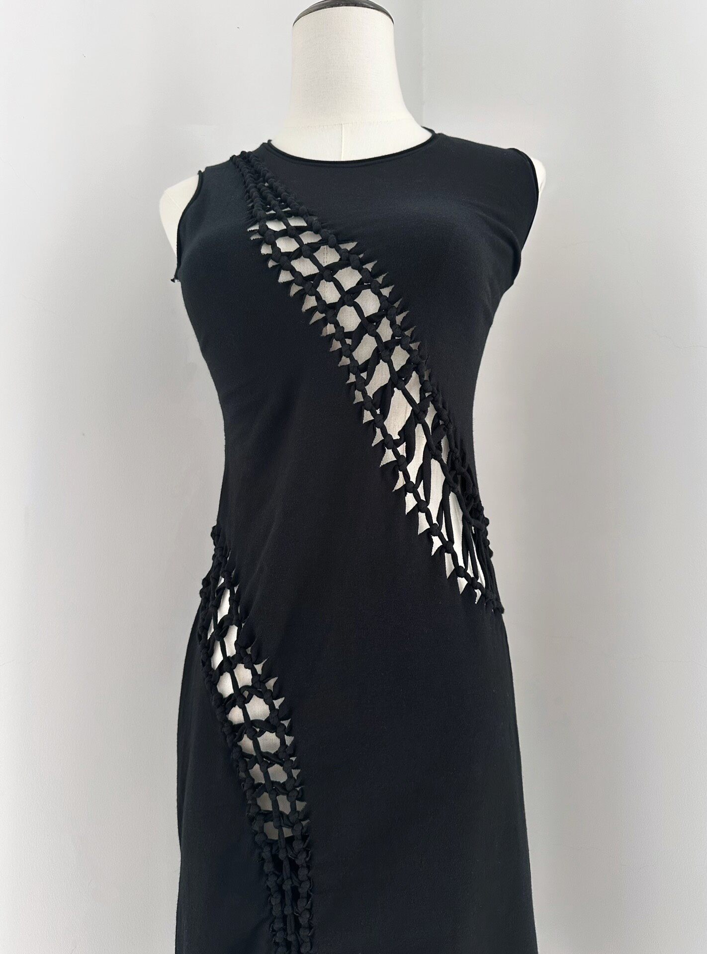 Jean Paul Gaultier Vintage Woven Cutout Dress — front
