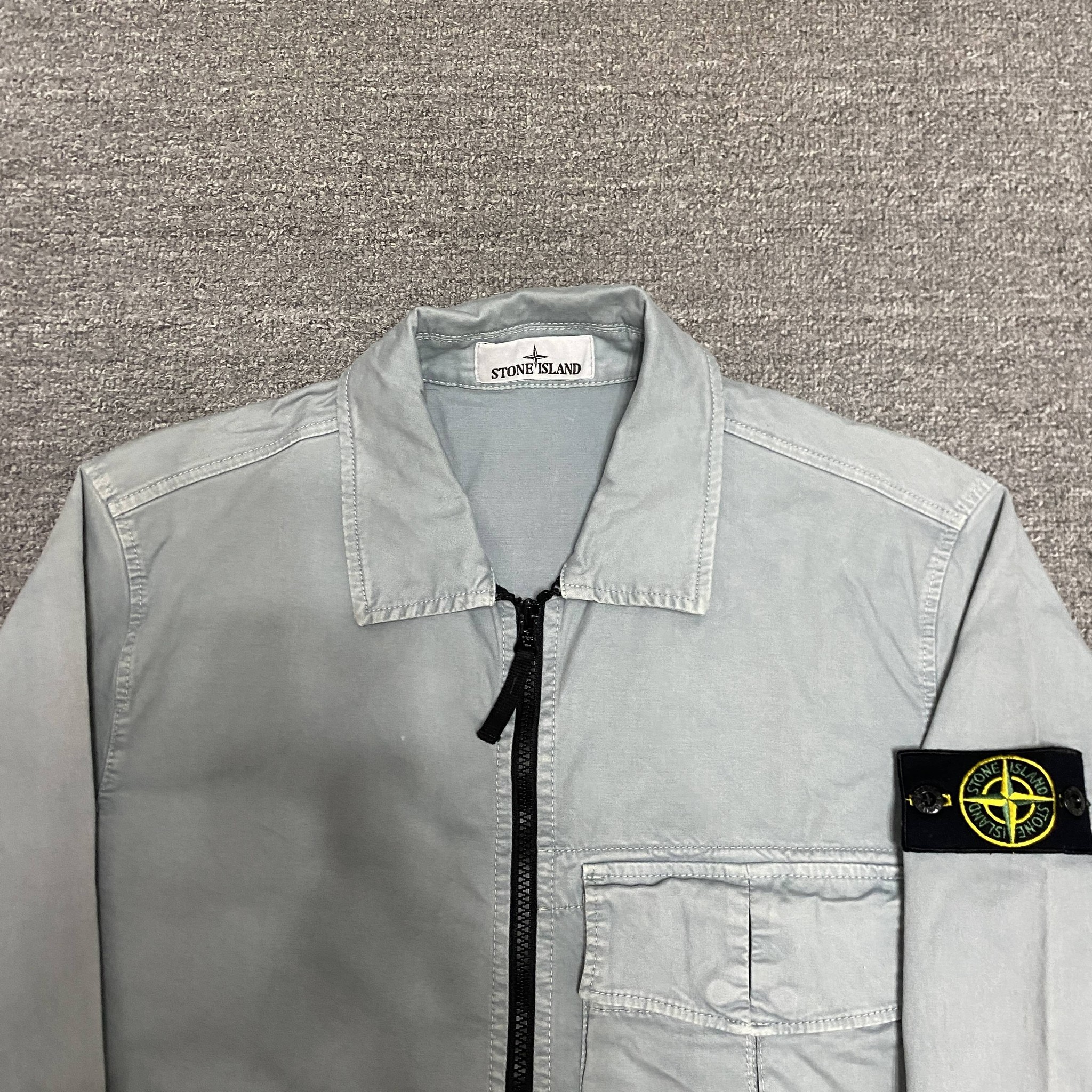 Stone Island 23SS Washed Sleeve Patch Jacket — back