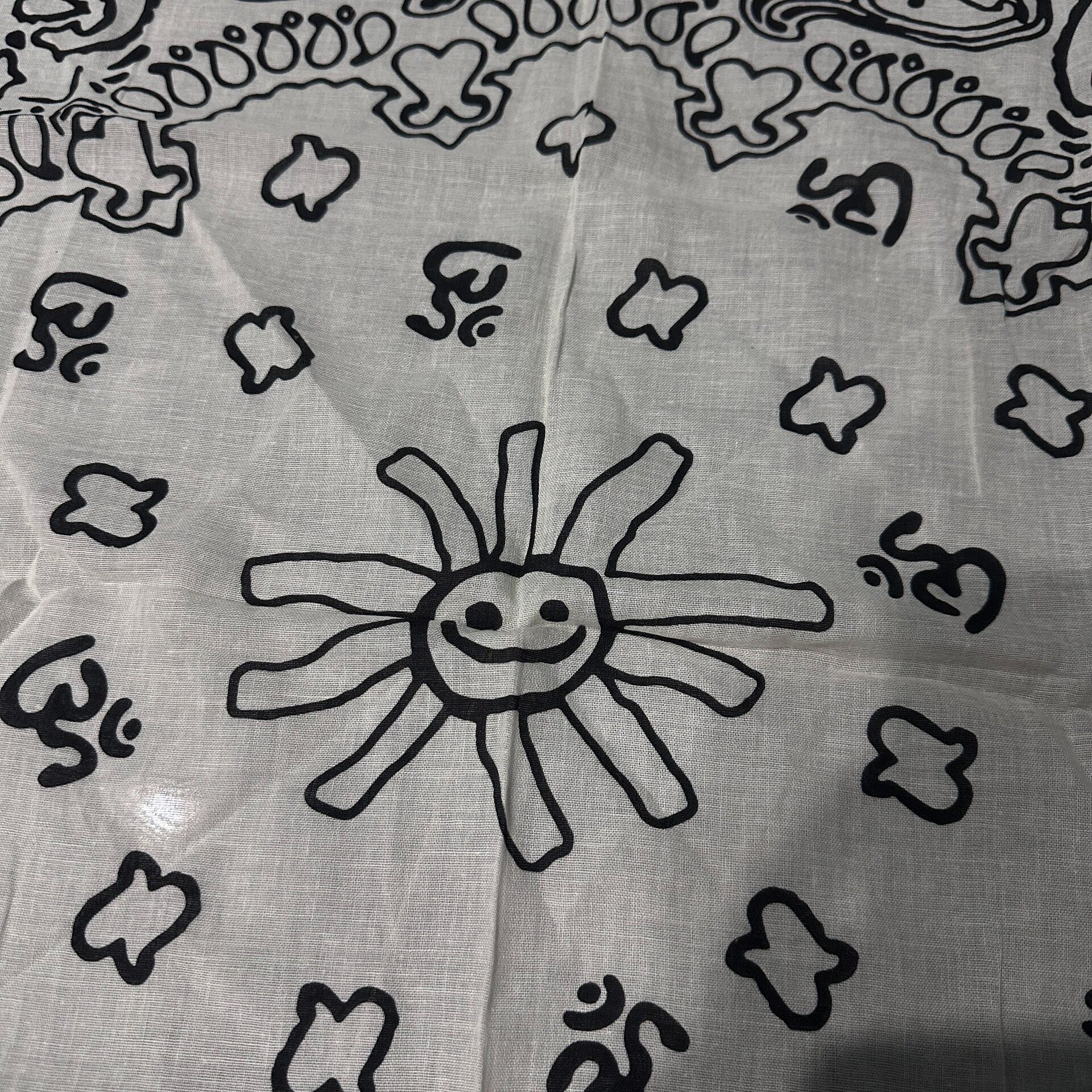 CPFM Sun Paisley Linen Scarf — front