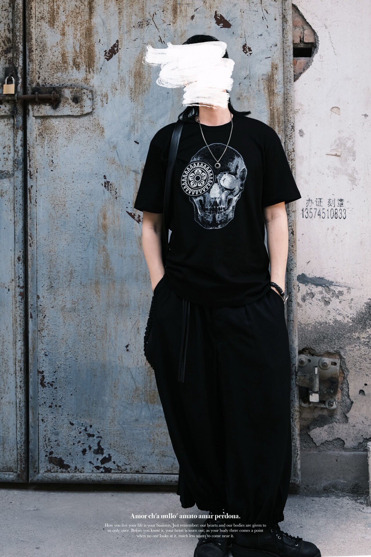 Yohji Yamamoto 25SS Skull T-Shirt — front