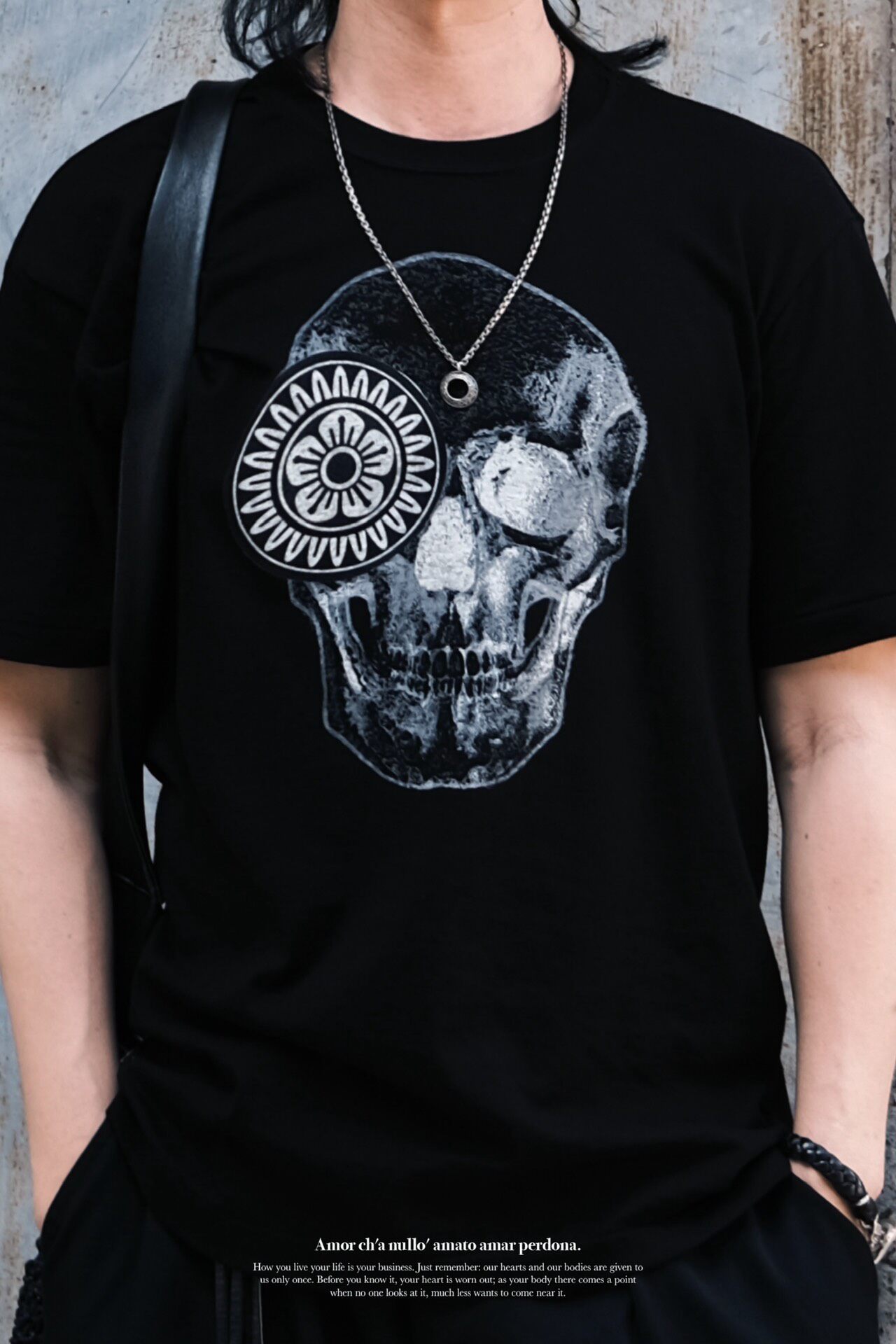 Yohji Yamamoto 25SS Skull T-Shirt — detail