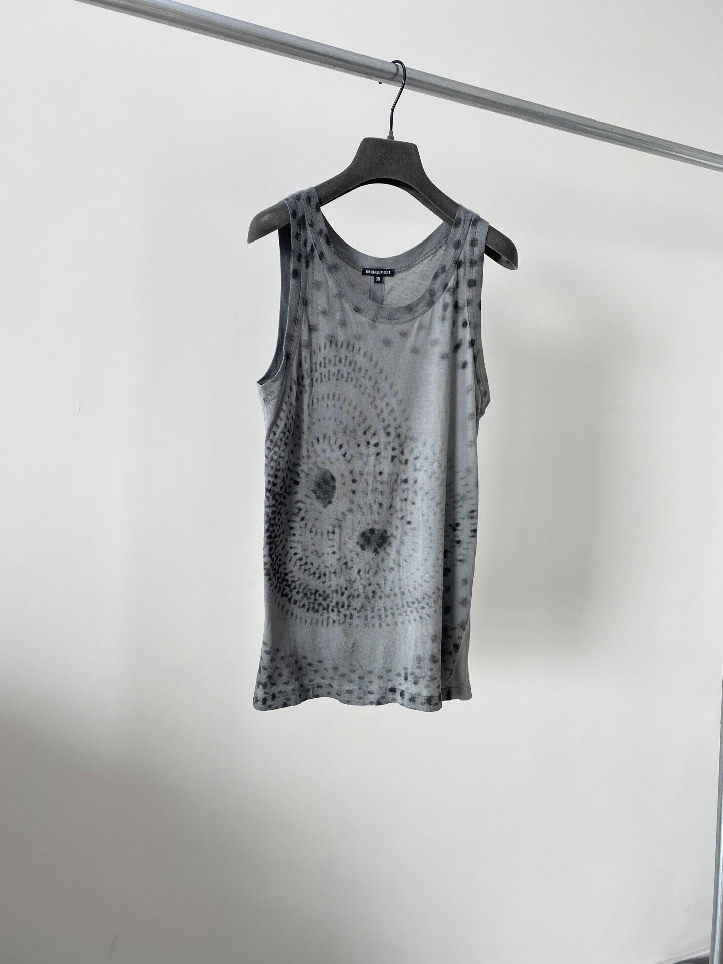 Ann Demeulemeester Smoke Gray Orbit Tank