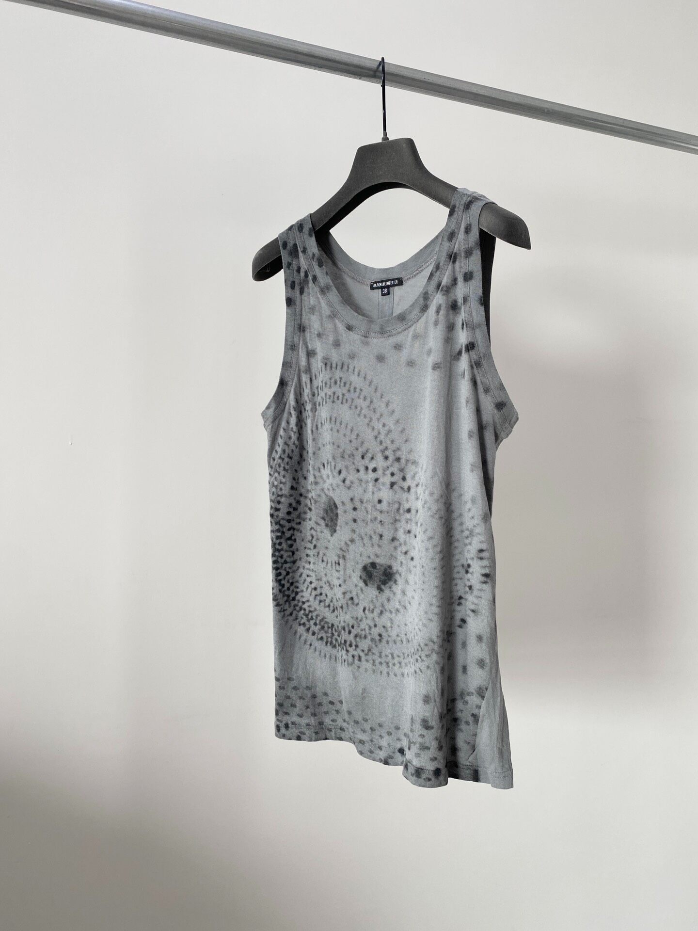 Ann Demeulemeester Smoke Gray Orbit Tank — detail
