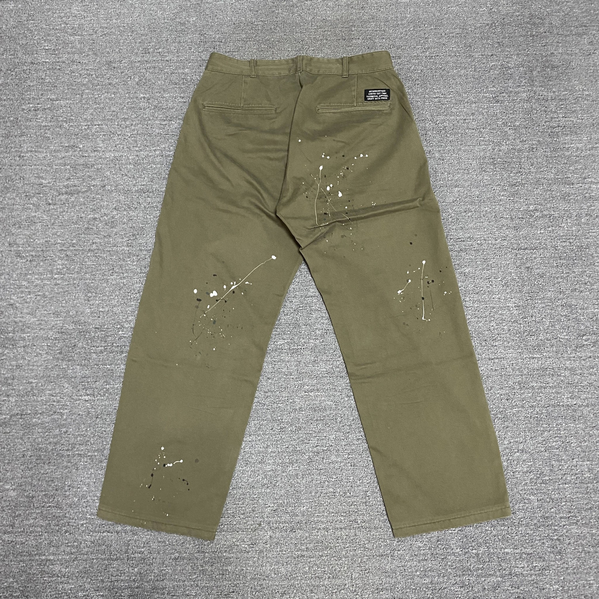 Neighborhood 22AW Paint Splatter Pants — front