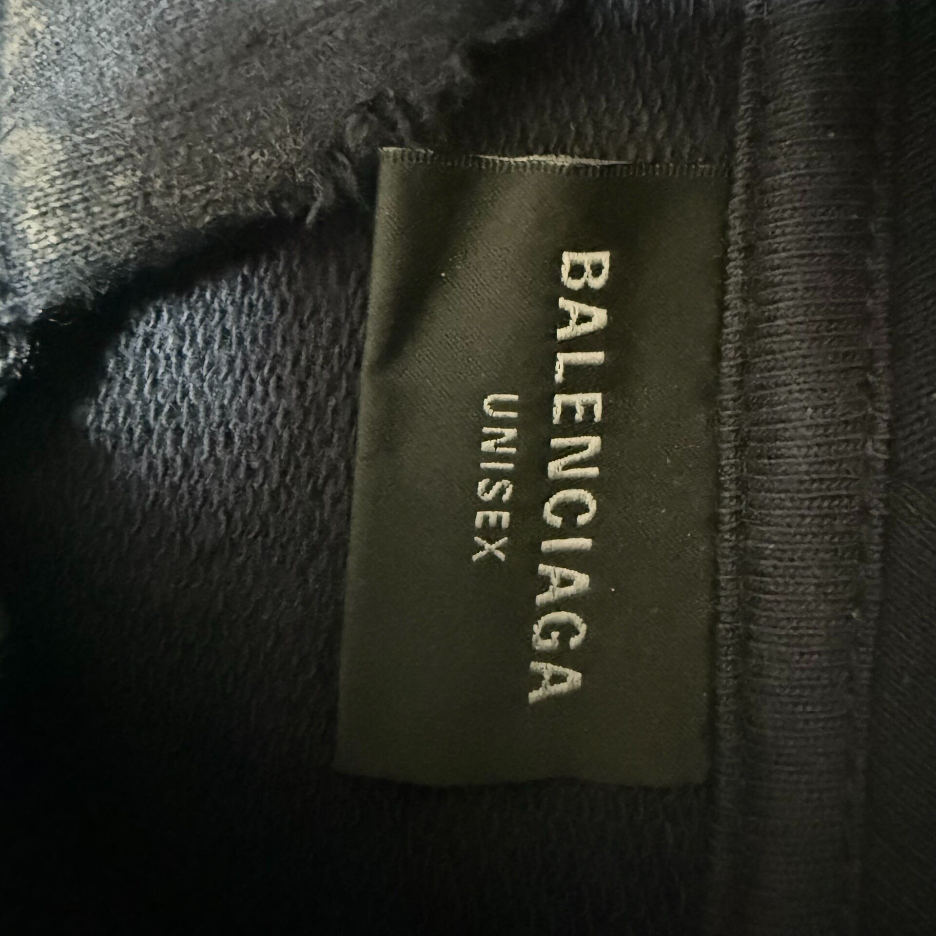 Balenciaga 22FW Mud-Dyed Polo Hoodie — detail