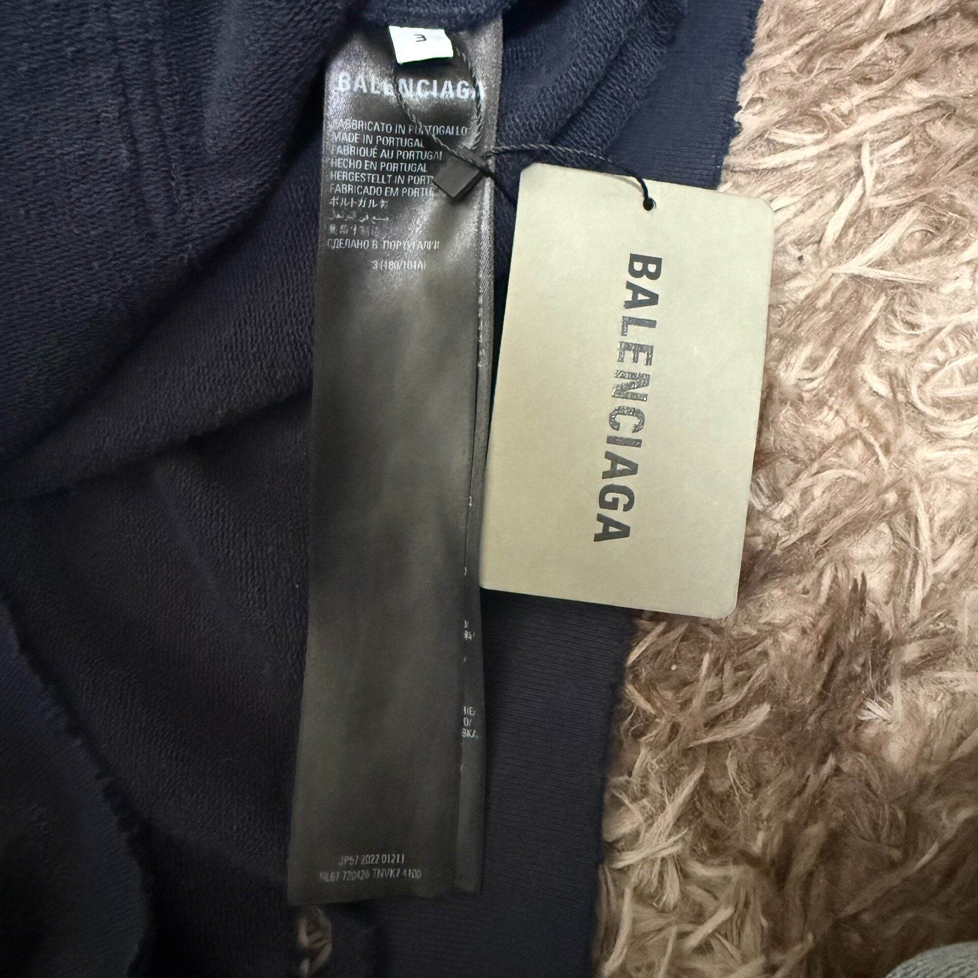Balenciaga 22FW Mud-Dyed Polo Hoodie — back